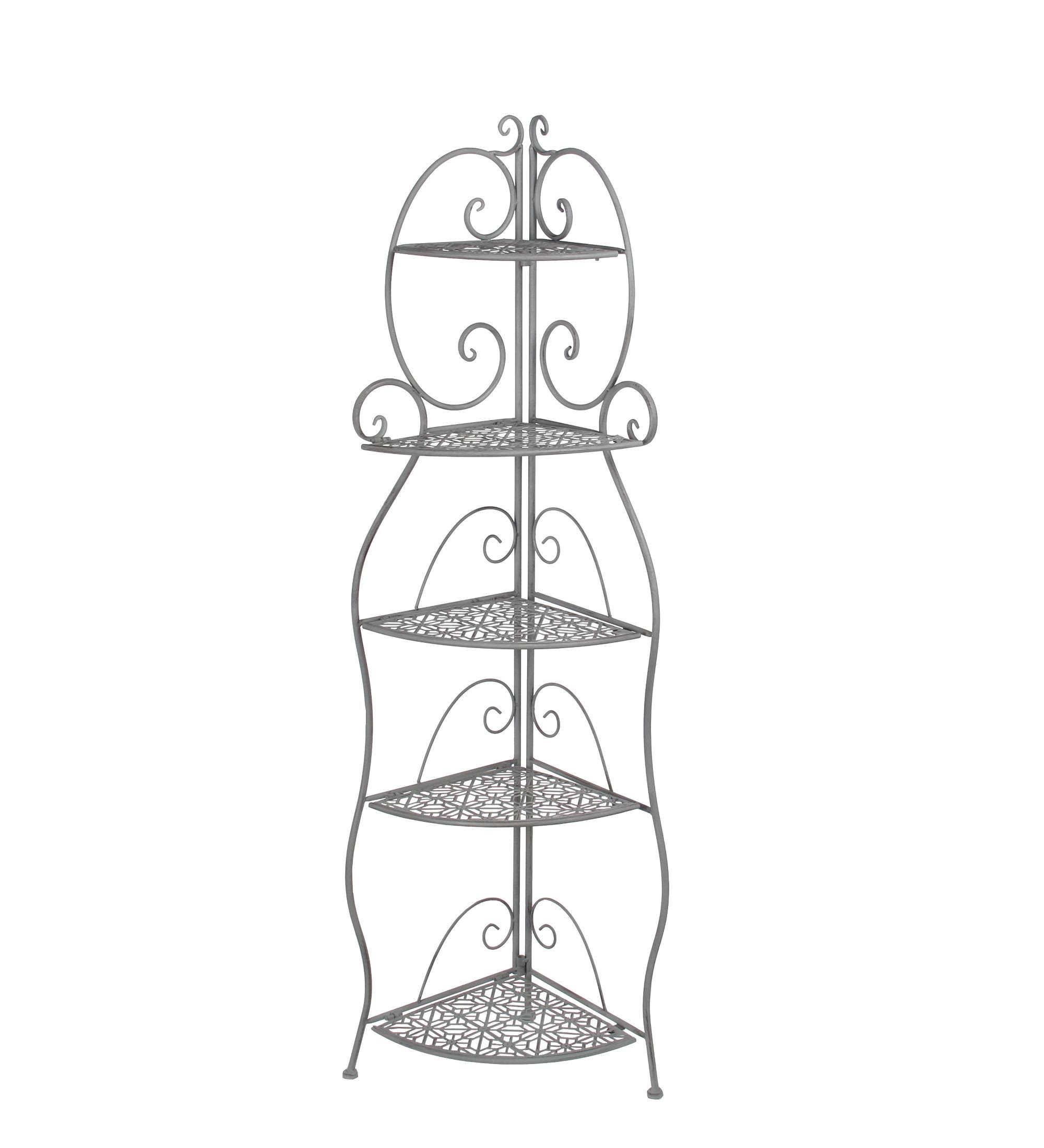 Privilege 51 inch Tall Metal 5 Tier Corner Rack