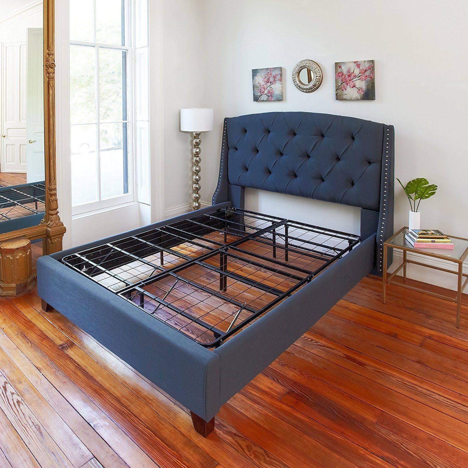 Classic Brands Hercules 14x22 Heavy Duty Metal Bed Frame, Black, Queen
