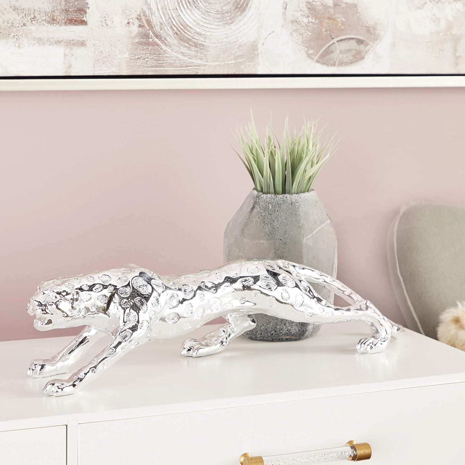 Deco 79 Wonderful And Shiny Leopard Decor Pack of 2