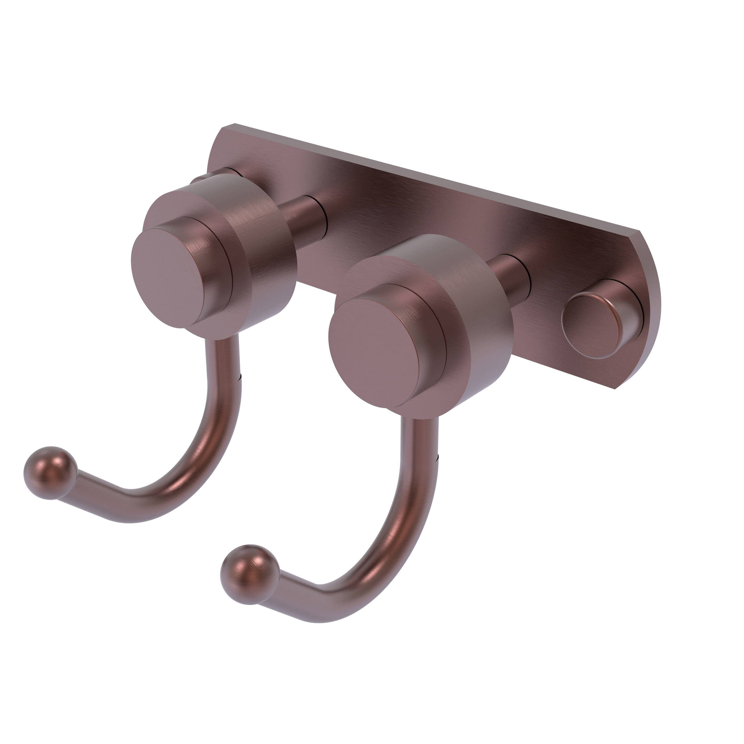 Allied Brass Mercury Collection 2 Position Multi Hook Smooth Accent Antique Copper