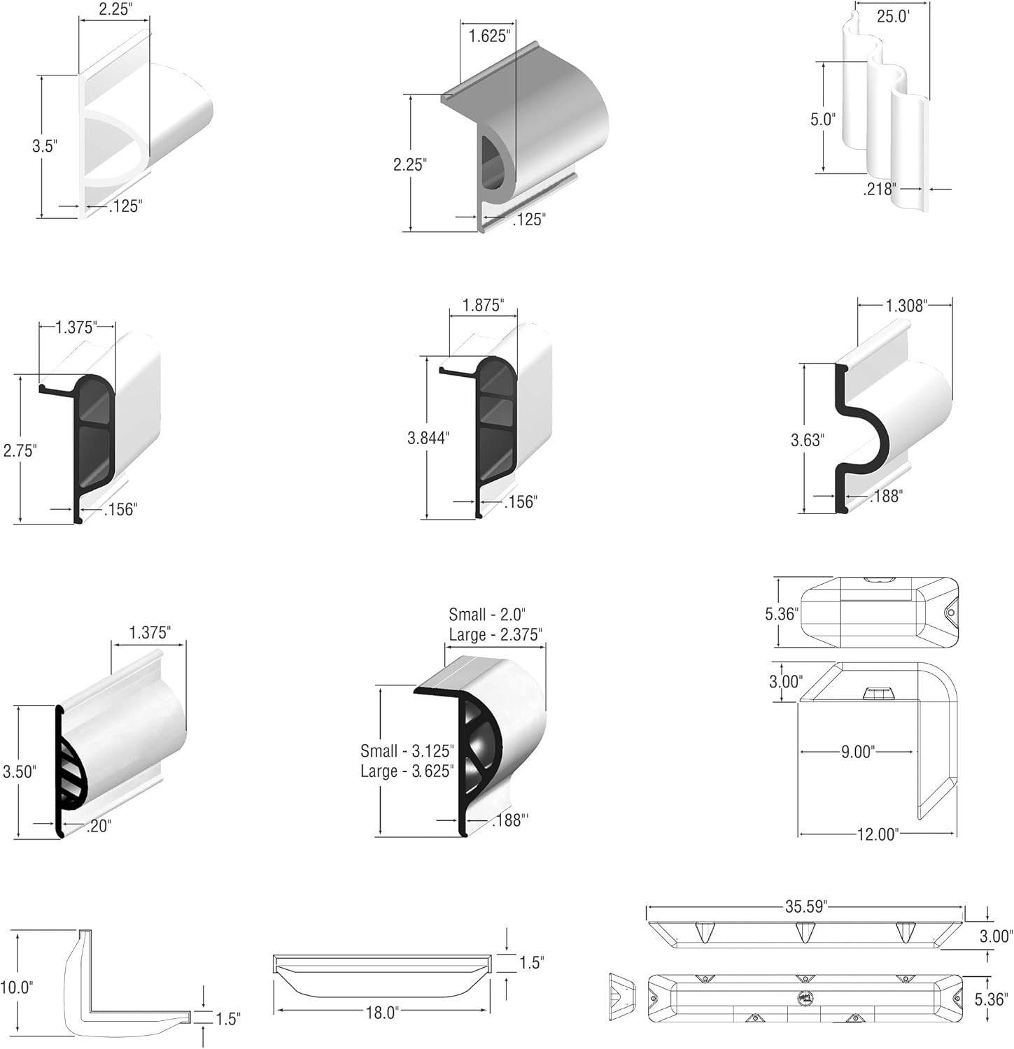 Taylor Made Products 46096 Medium Edge Guard Coil Pack of 2