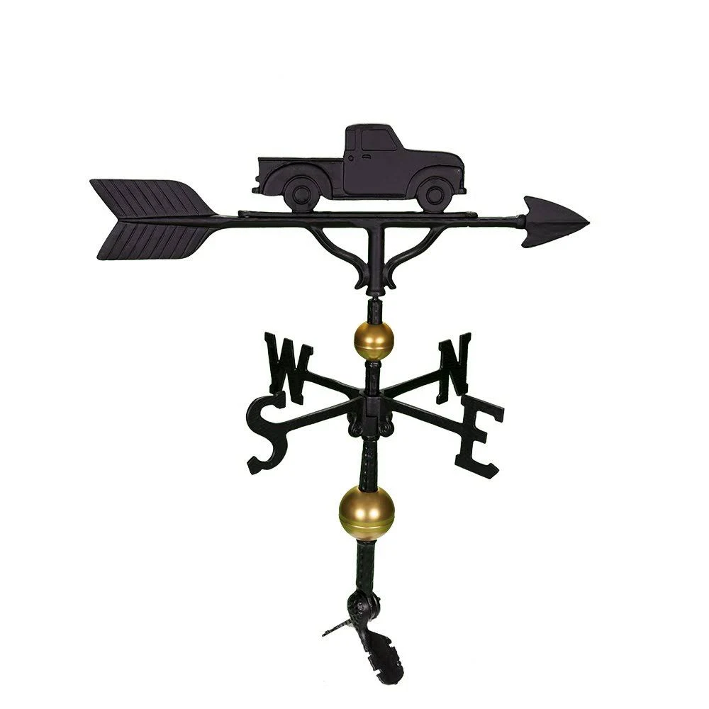 Montague Metal Products Wv-316-sb 300 Series 32 in. Deluxe Black Classic Truck Weathervane