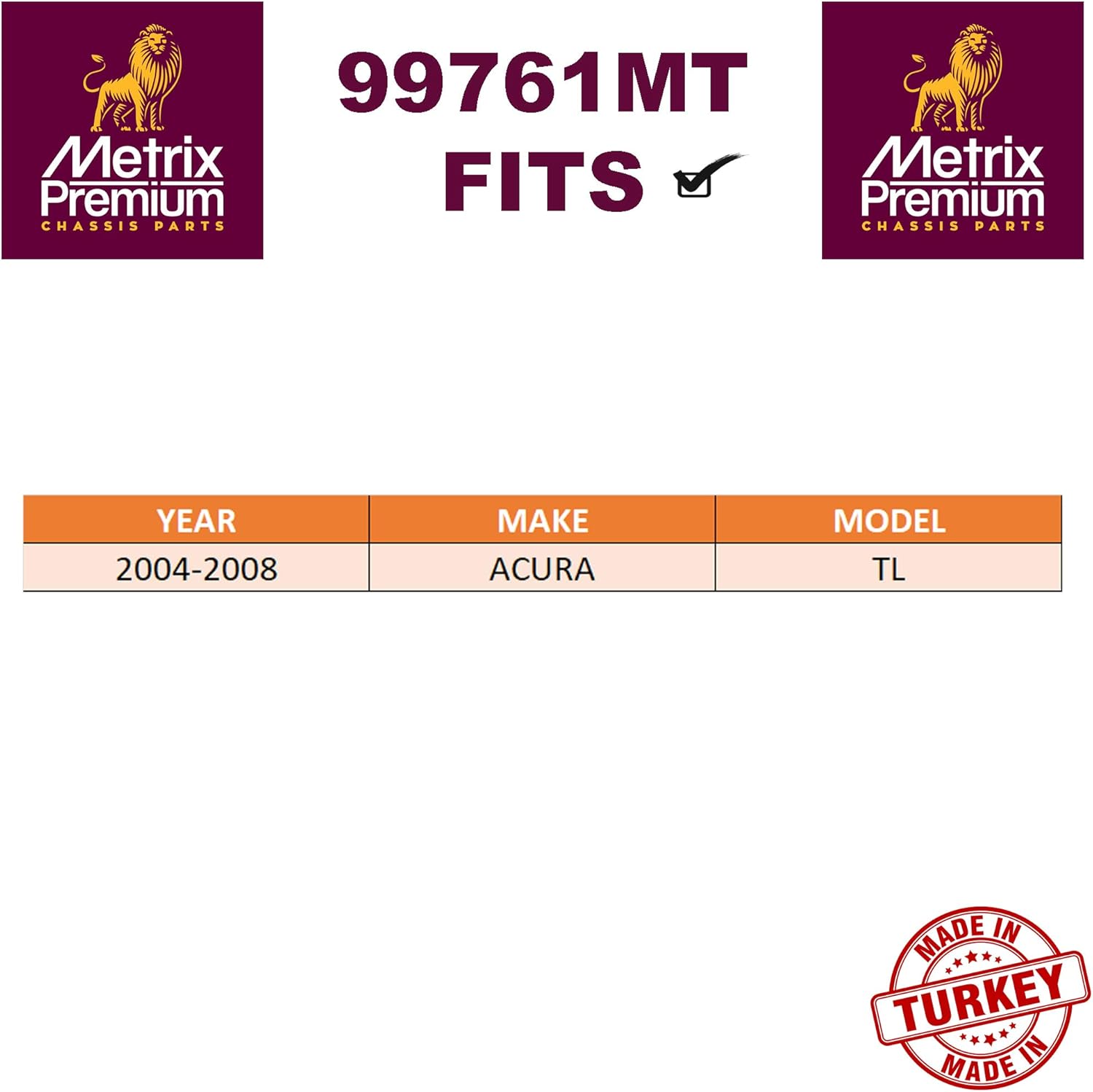 Metrix Premium Front Left and Right Outer Tie Rod End ES800218 & ES800217 Fits 2004-2008 Acura TL