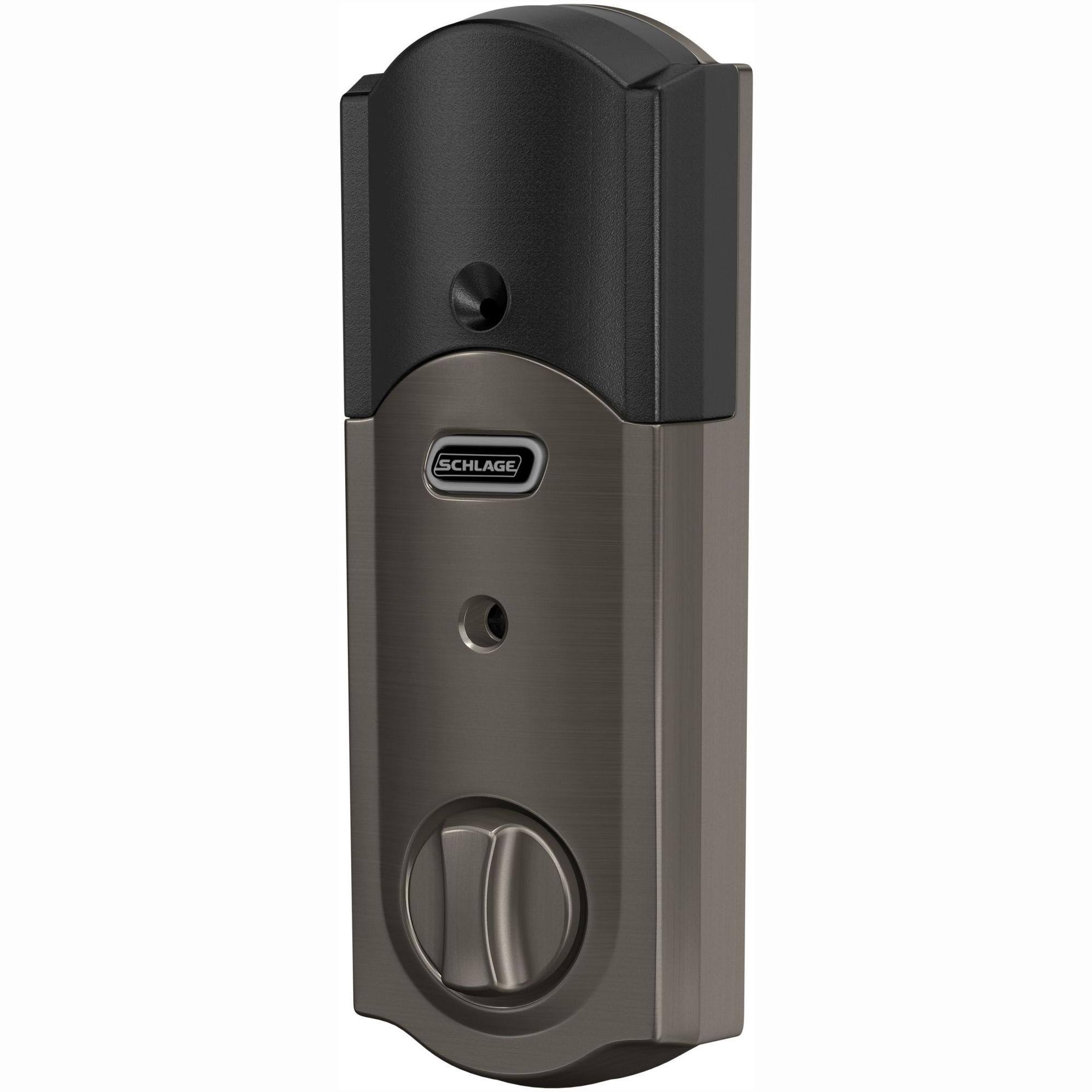 Schlage-Connect Camelot-Smart Deadbolt with Touchscreen-Z-Wave Plus Enabled-Matte Black
