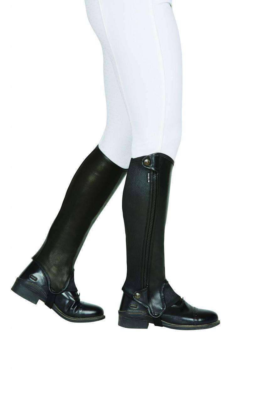 Dublin Evolution Side Zip Half Chaps M Tall Black
