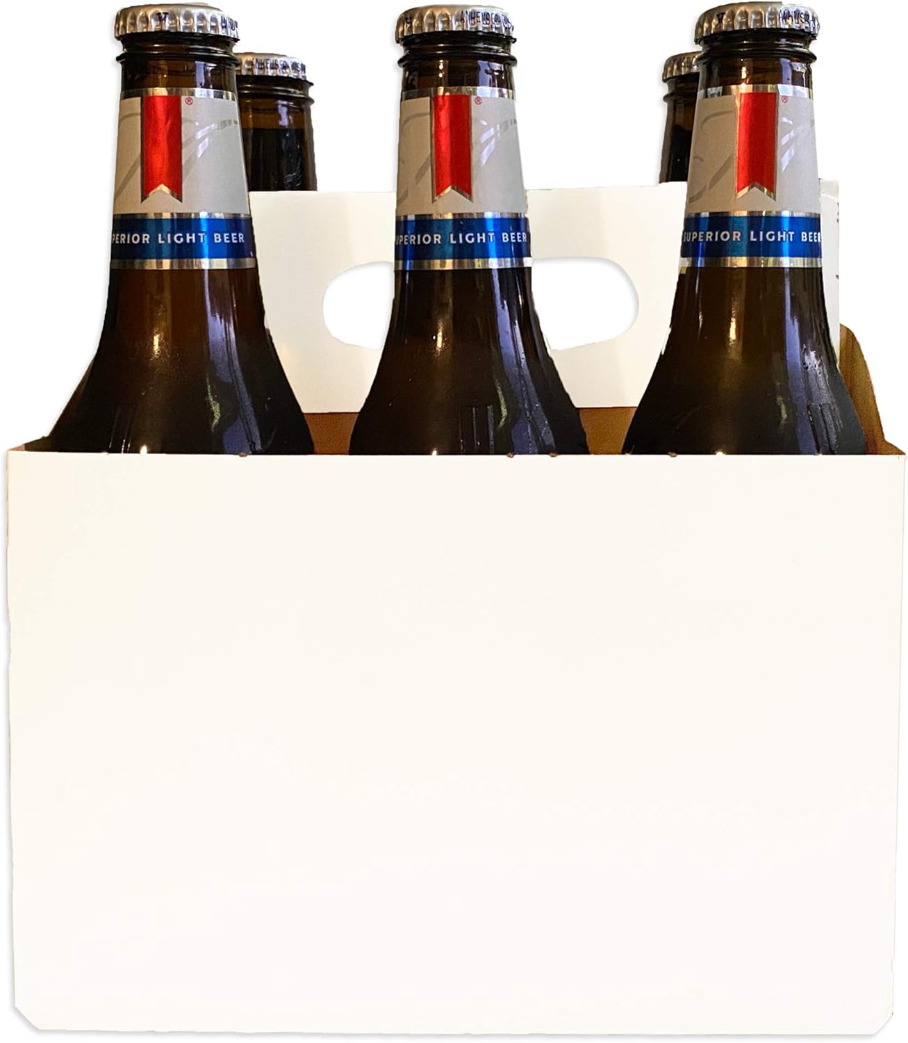 6 Pack Cardboard Bottle Holder [Econo Pack] | Fits 12-16oz bottles | For Safe and Easy Transport of Beer, Soda and Other Bottled Products | 140 Pack Pack of 2