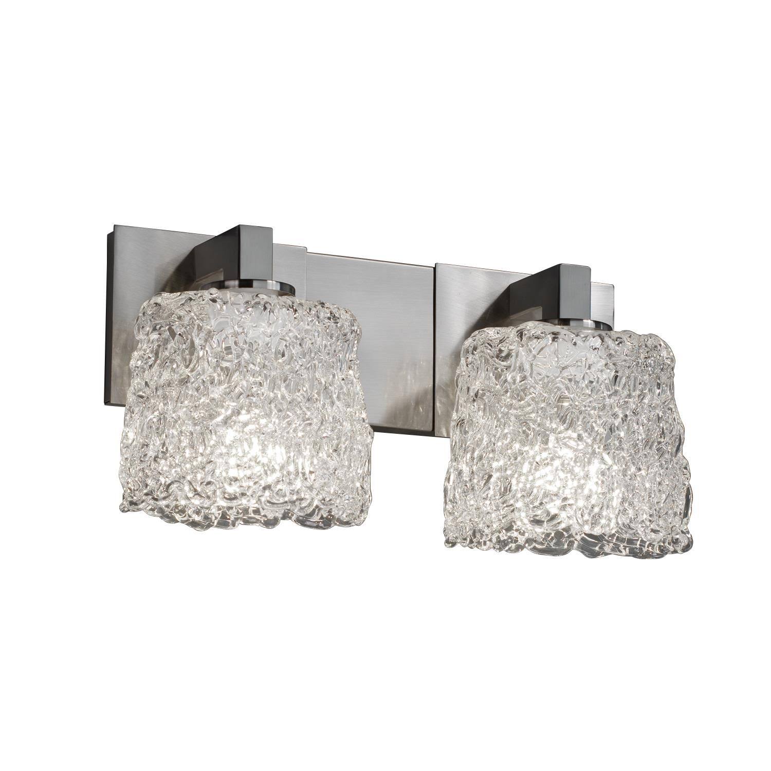 Justice Design Group-Modular 2-Light Bath Bar-GLA-8922-30-LACE-CROM