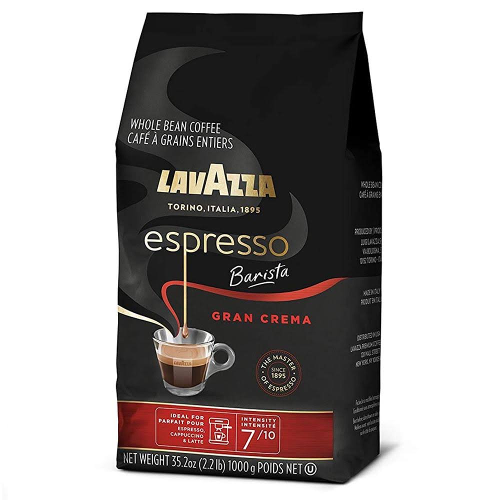 Lavazza Gran Crema Espresso Coffee Beans - 2.2 lbs - Pack of 6 | by Supermarket Italy