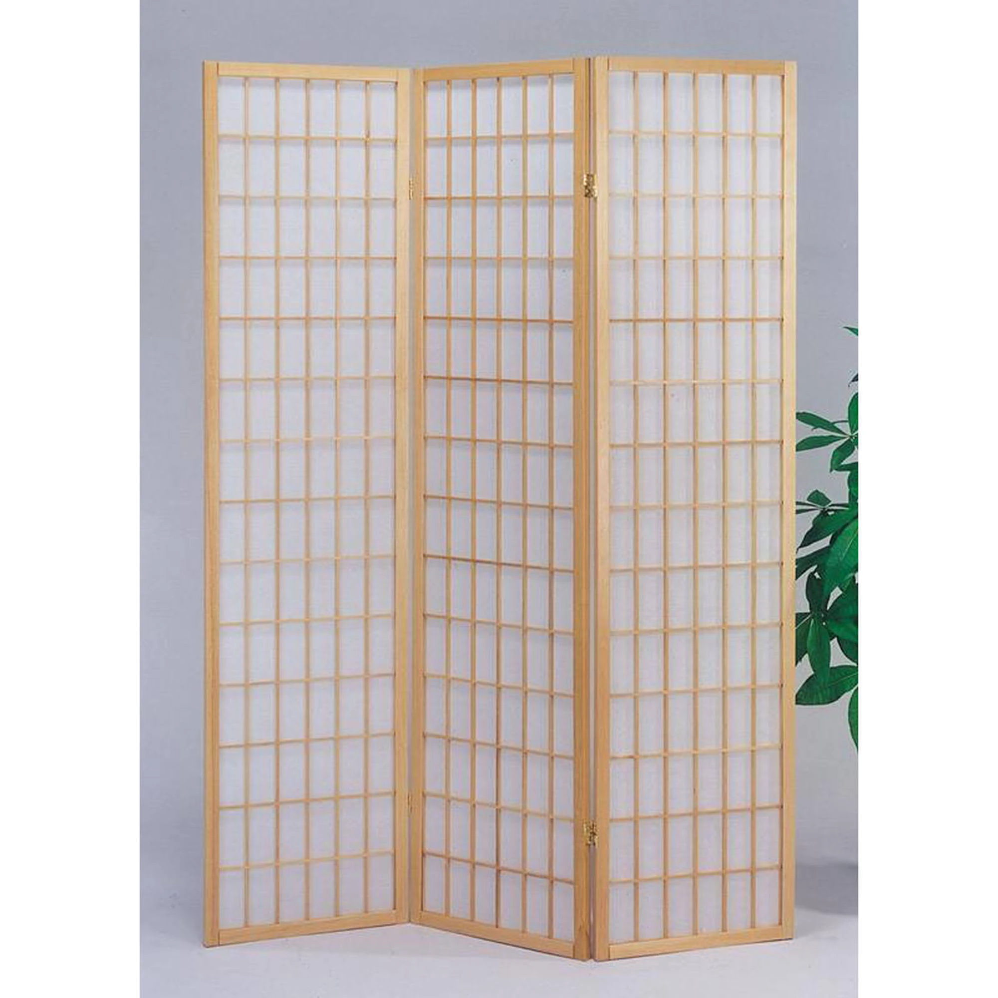 Acme Furniture Naomi Natural 3-Panel Wooden Screen