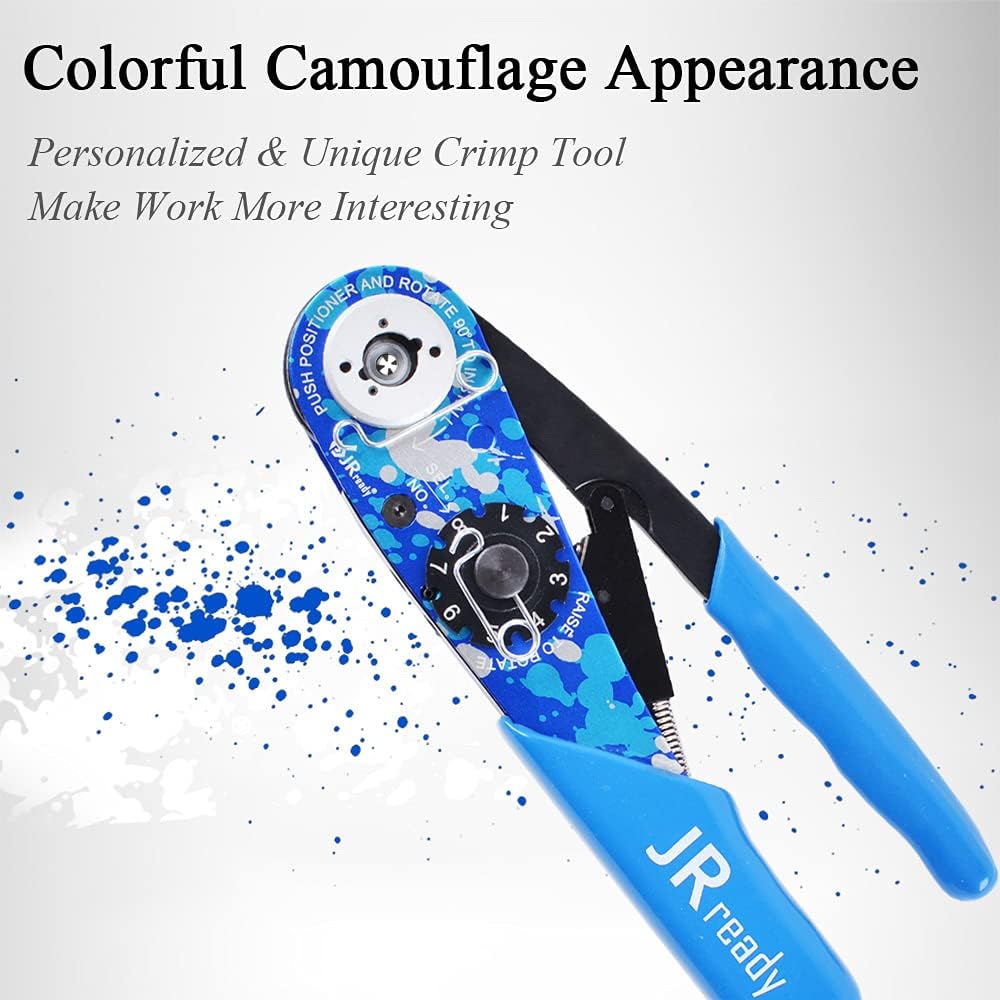 JRready ST2119-AS2 Eight Indent Crimping Tool KIT M22520 2 01 series crimper with 37 Positioner and GO NO GO GAUGE G125 for Aviation Aerospace and miniature electrical connector