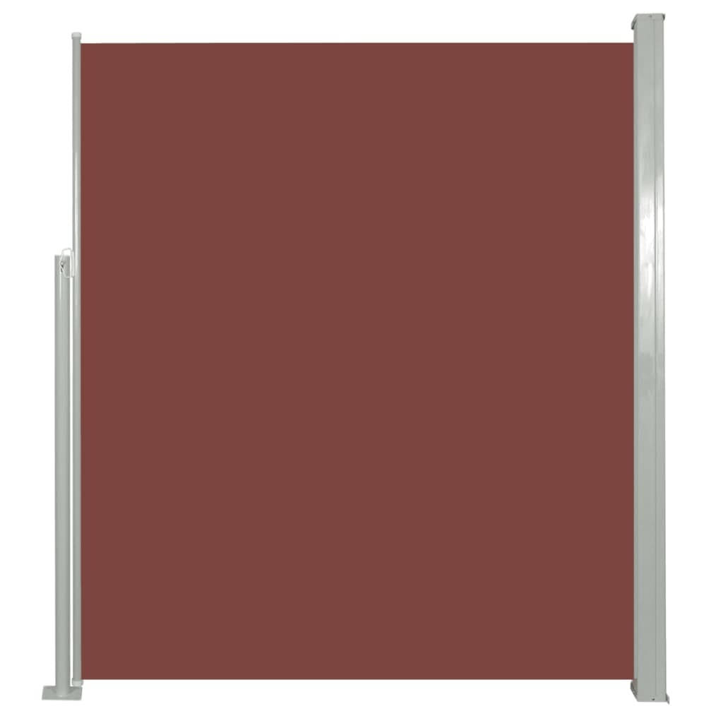 vidaXL Patio Retractable Side Awning 63x22x118x22 Brown
