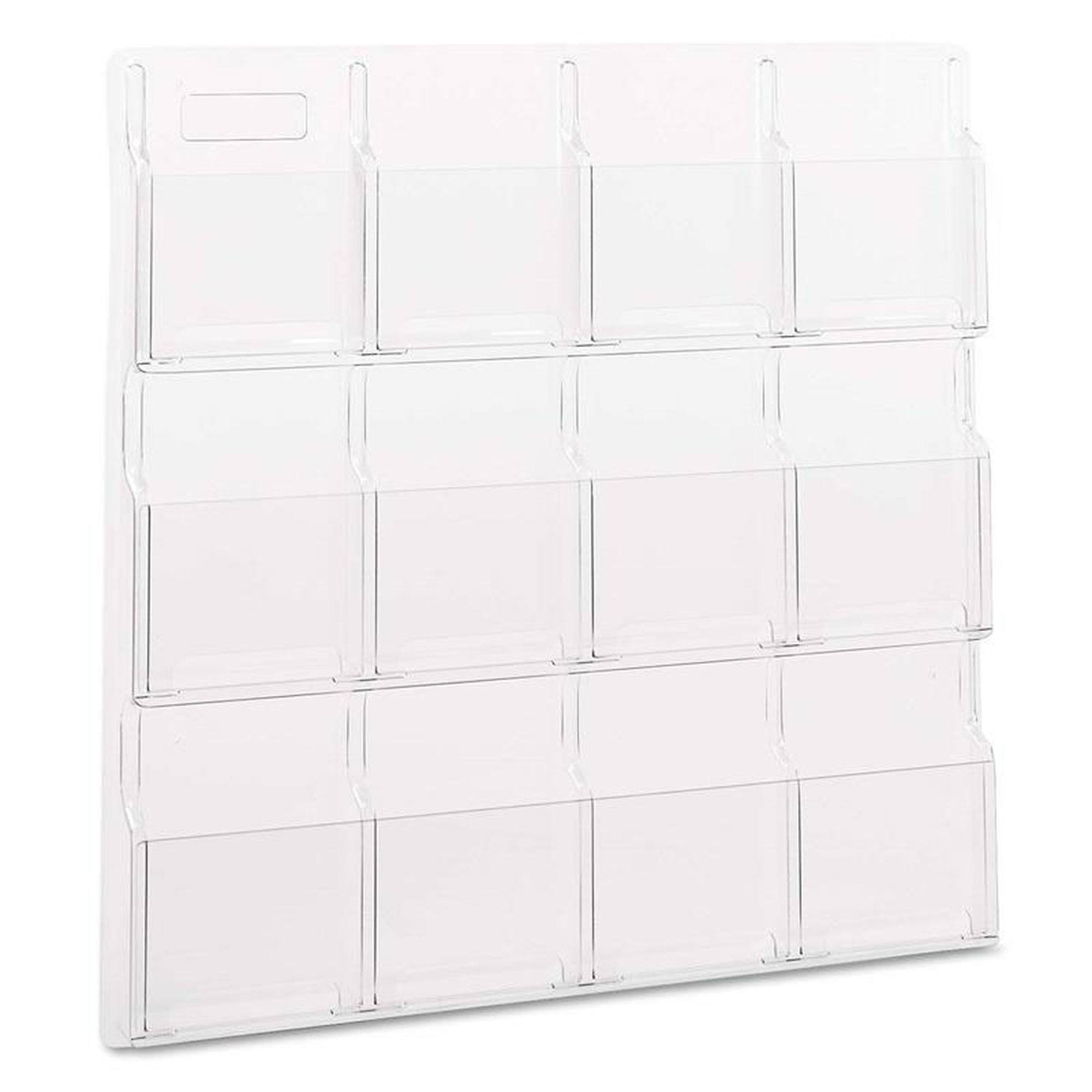 Safco Reveal 12-Pocket Break-Resistant Plastic Booklet Display Rack, Clear