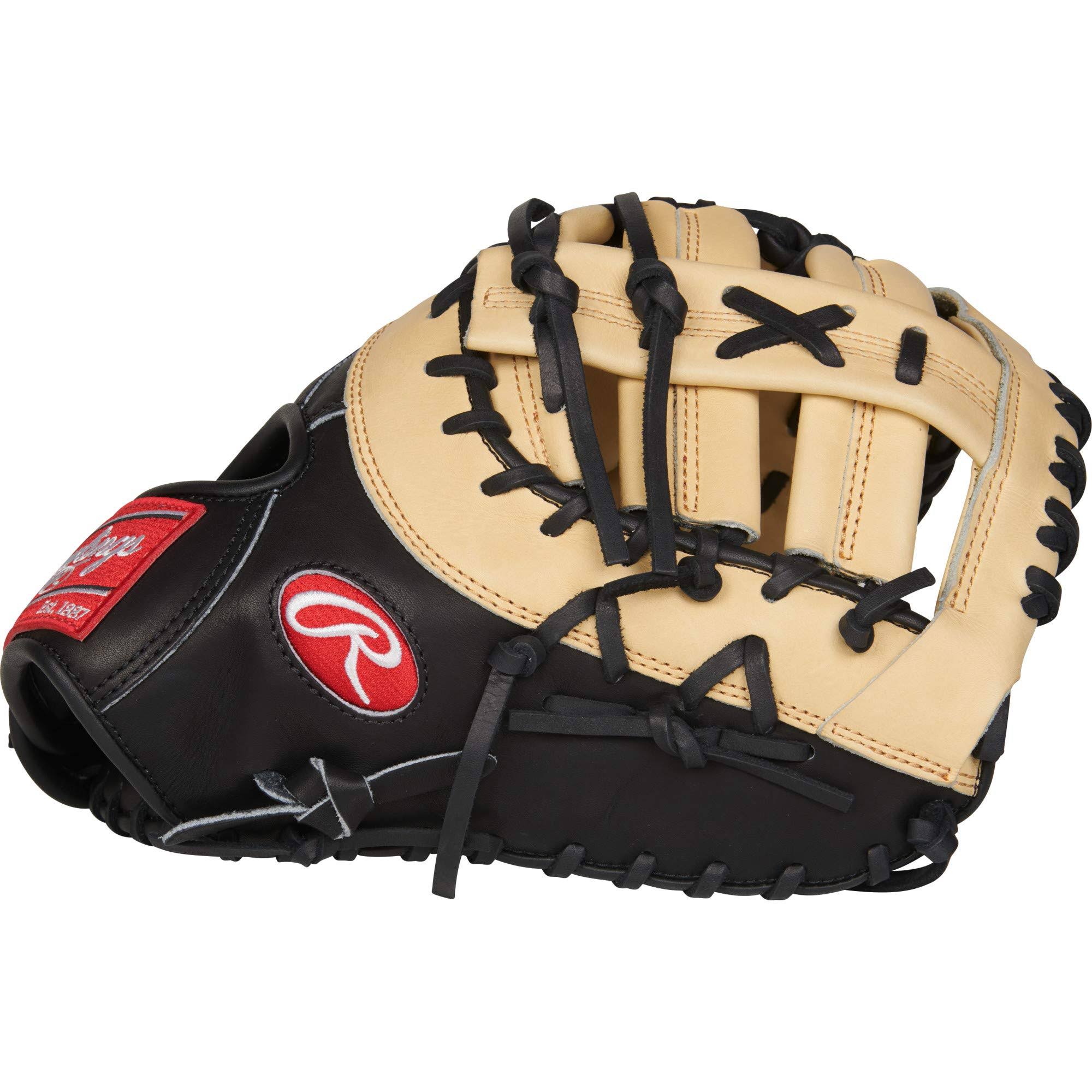 Rawlings Heart of the Hide First Base Mitt Baseball Glove, Black/Brown, 13