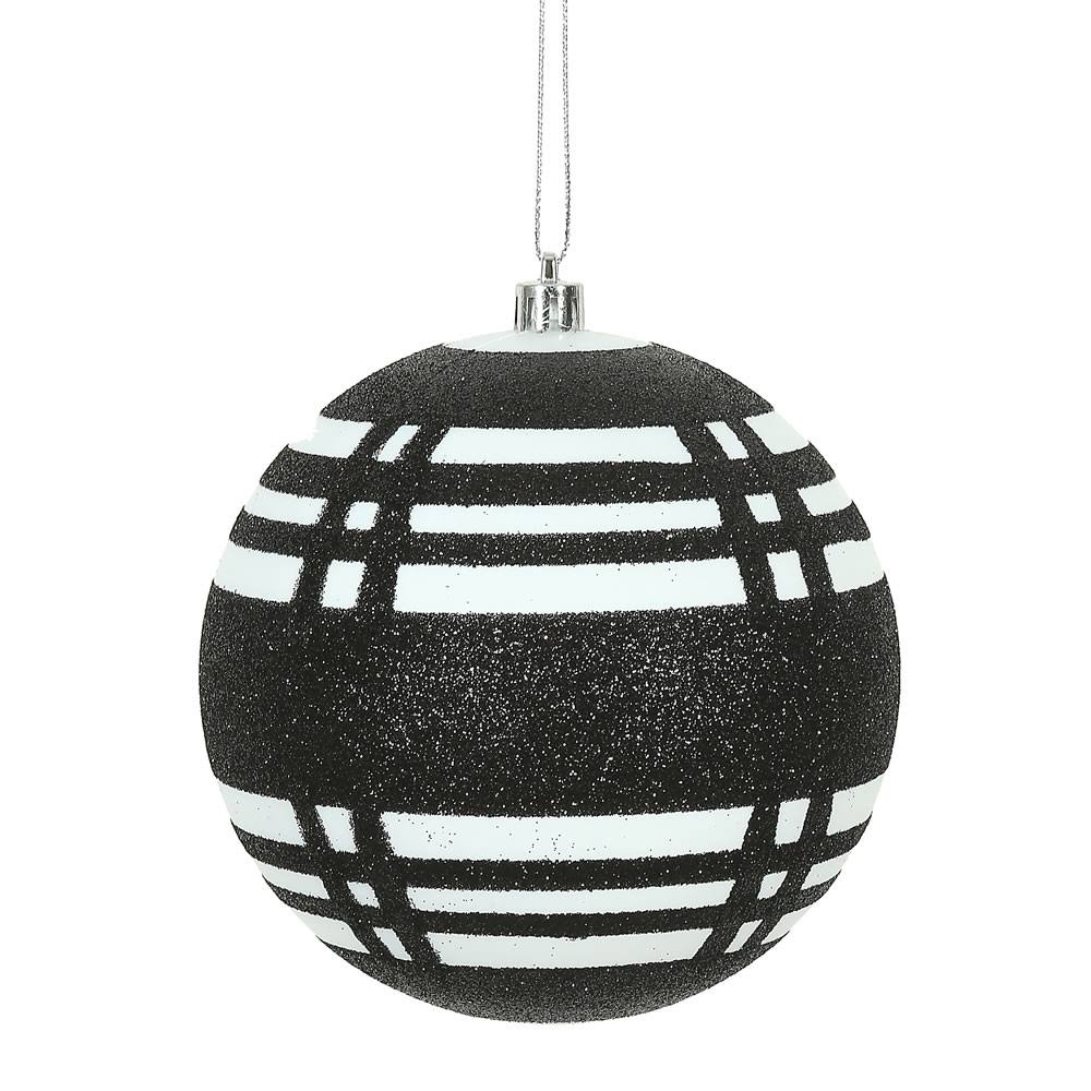Vickerman n171804d 4.75x22 White-Black Asst Plaid Ball 4/Bx