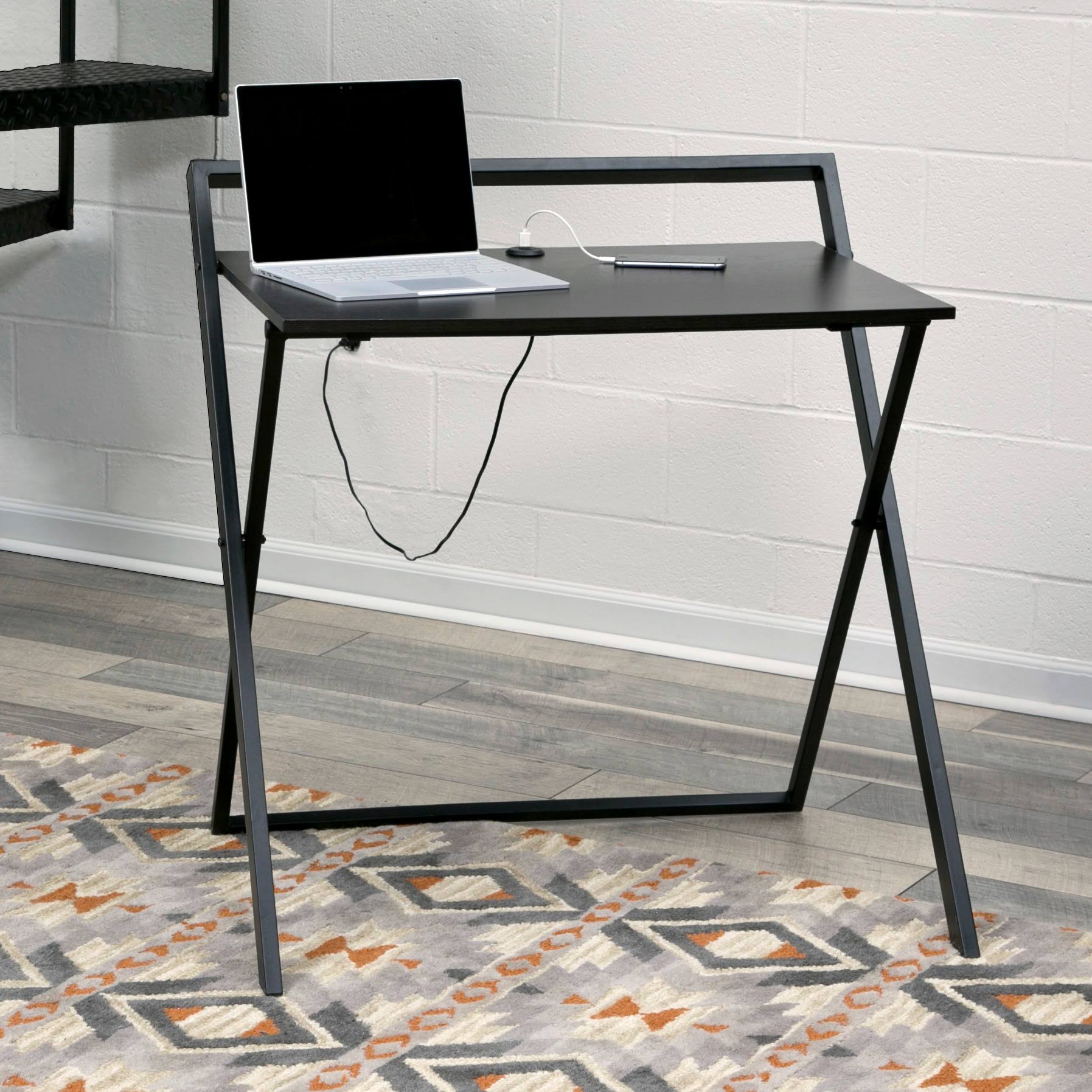 Ebern Designs Naruka Writing Desk, Black