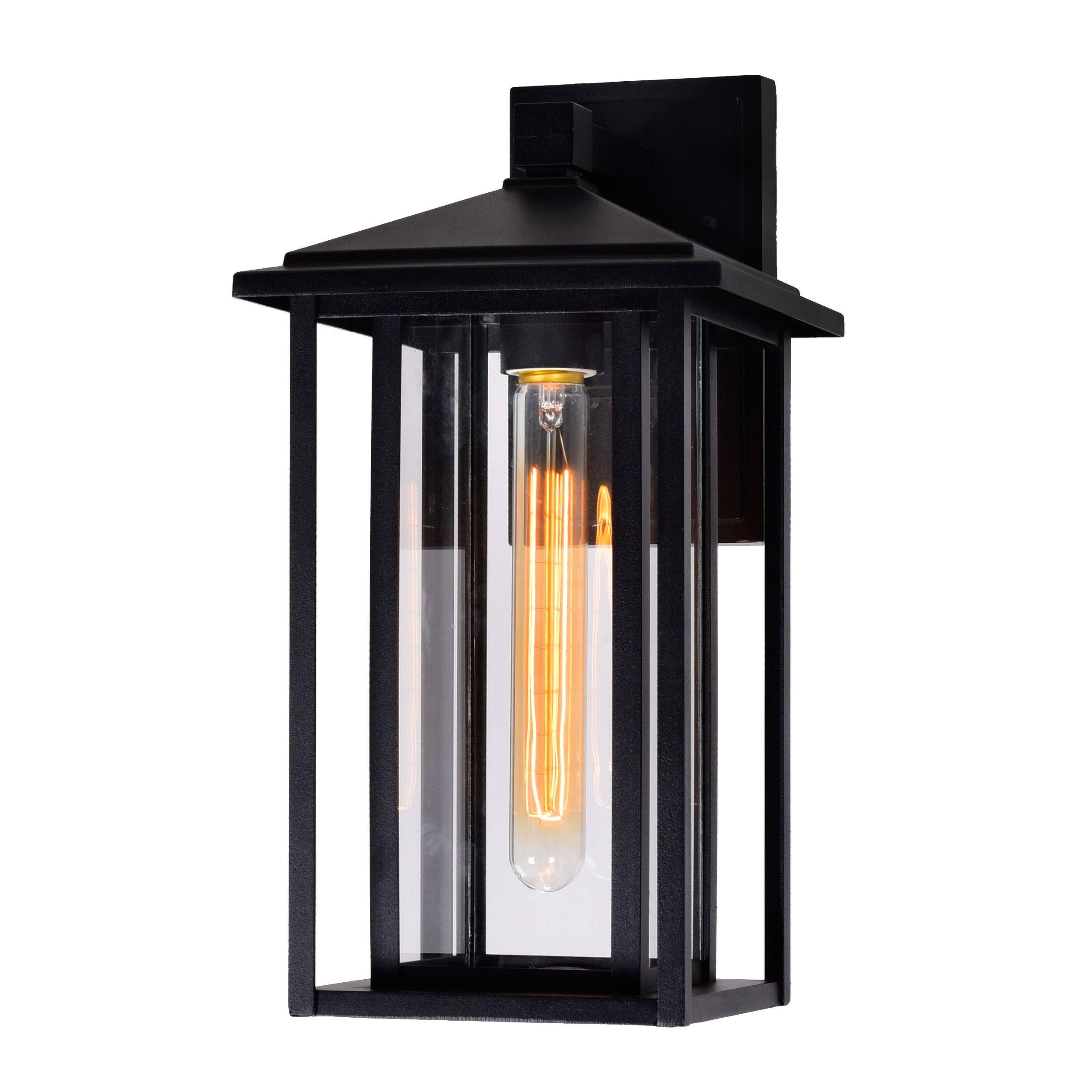 CWI Lighting 0417W7-1-101 Crawford 1 Light Black Outdoor Wall Light