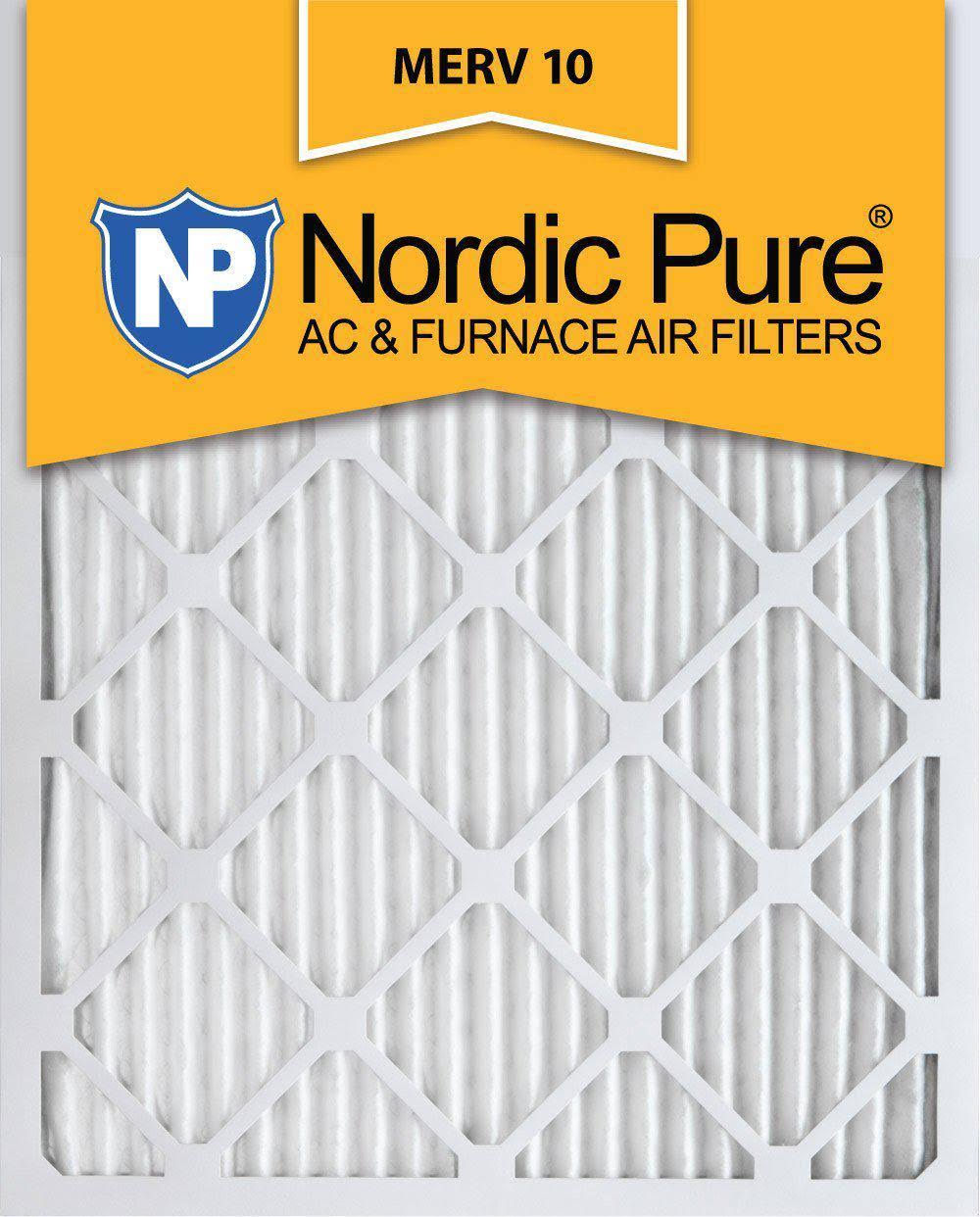 Nordic Pure 12x24x1 MERV 10 Pleated AC Furnace Air Filters 12 Pack