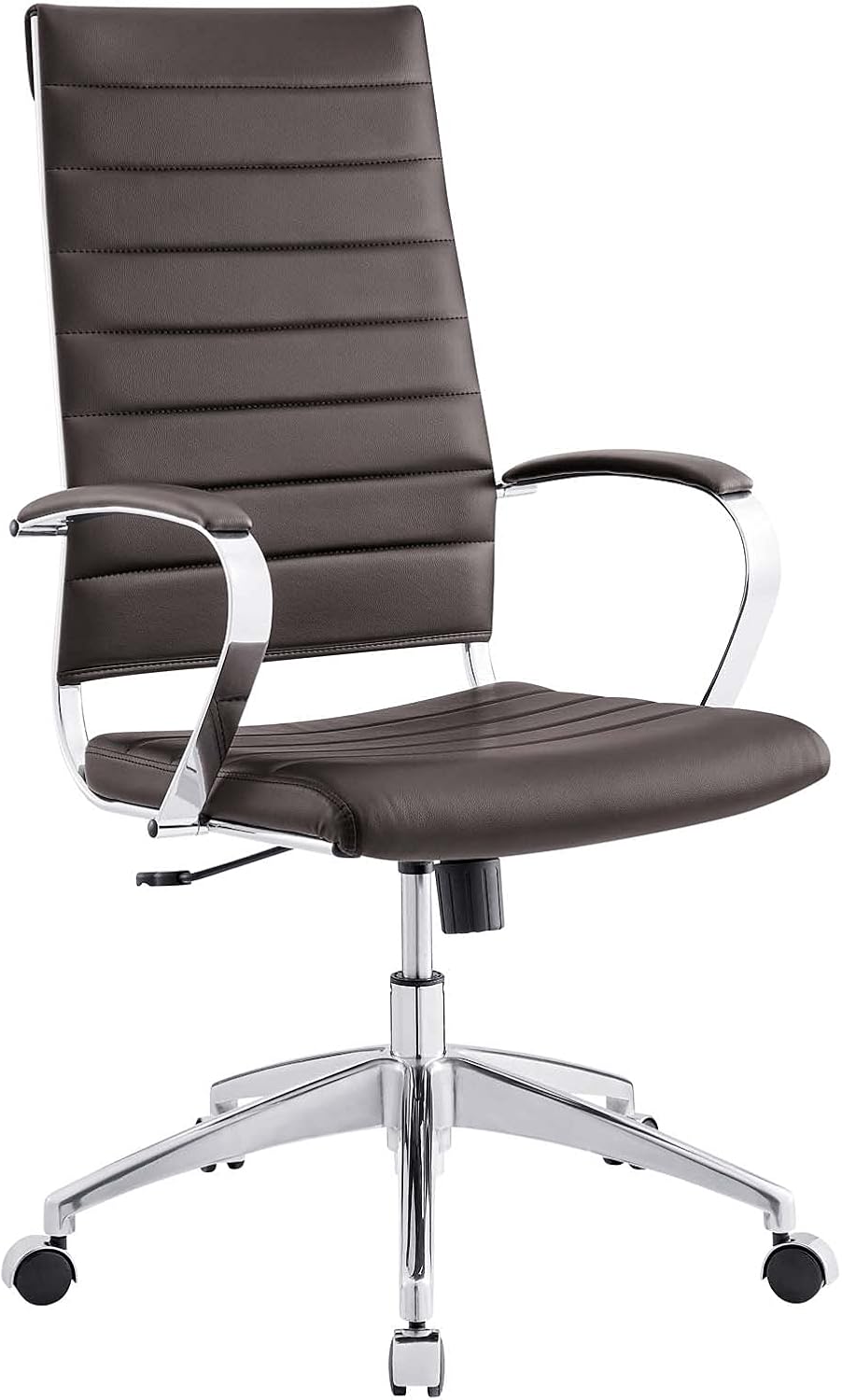 Modway Jive Ribbed High Back Tall Executive Swivel Office Chair With Arms In Terracotta