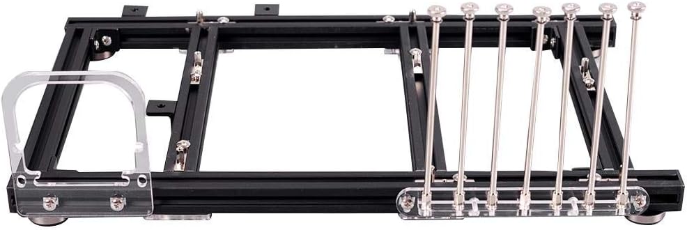 PUSOKEI DIY ATX Computer PC Case Aluminum Alloy DIY ATX Motherboard Open Open Air Frame Overclock Case PC Test Bench Plateform (Black)