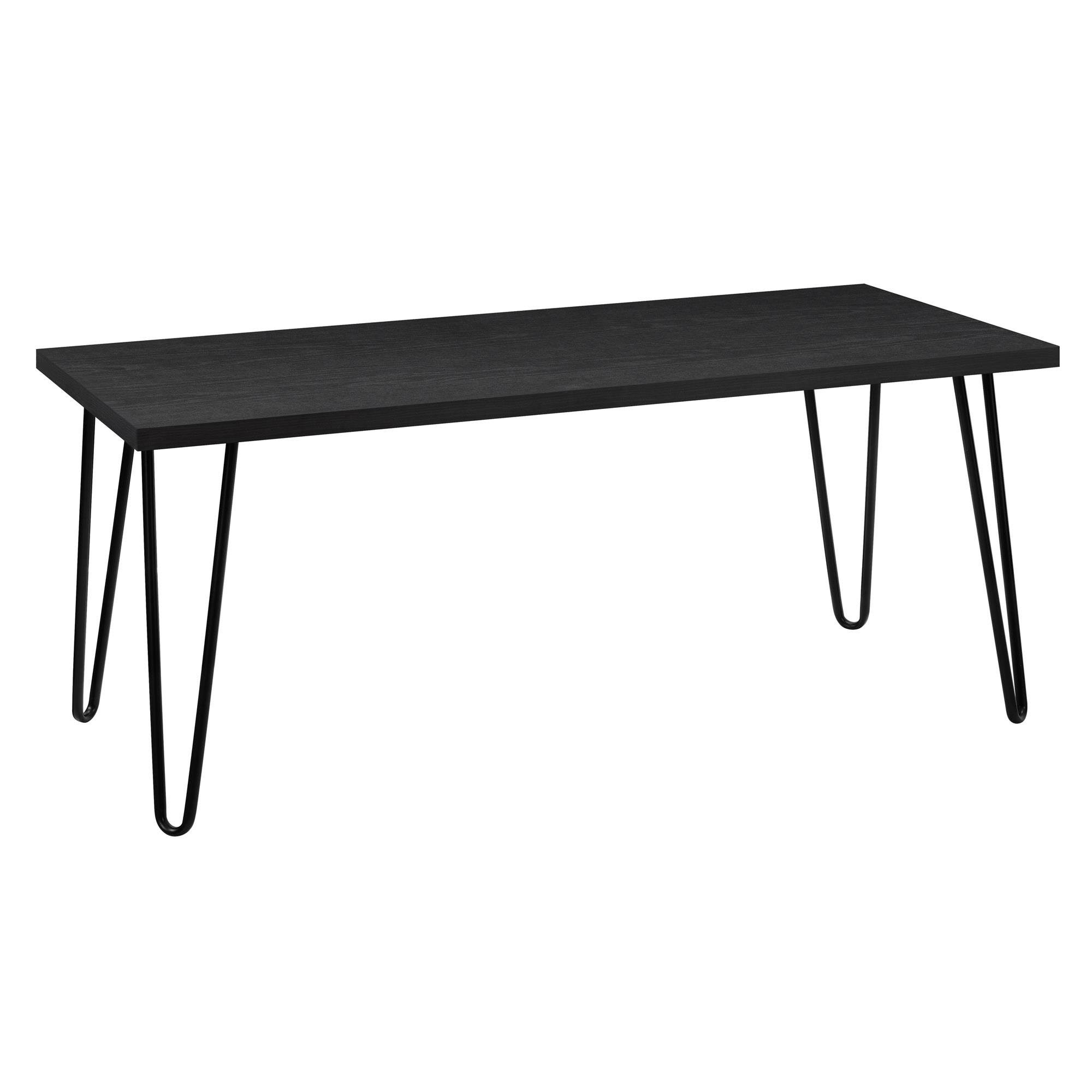 Ameriwood Home Owen Retro Coffee Table, Rectangular, Black Oak/Black