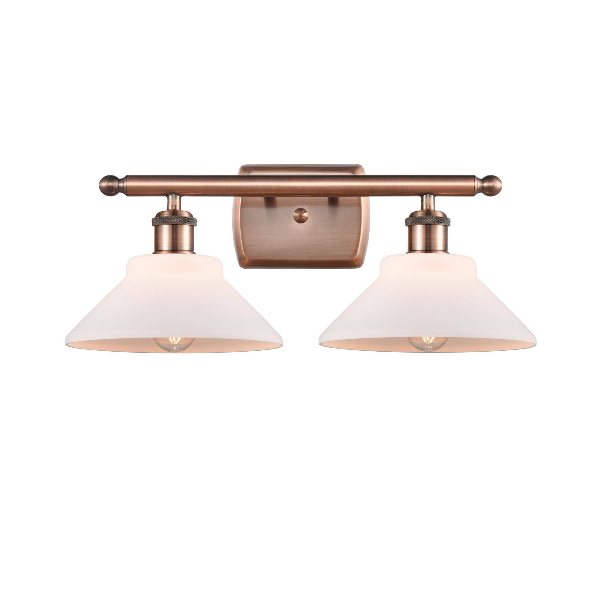 Innovations 516-2W-AC-G131 Antique Copper Orwell 2 Light Bath Vanity Light