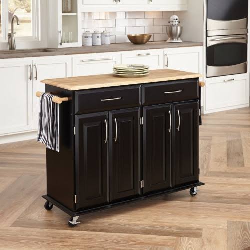 Home Styles 4528-95 Dolly Madison Kitchen Cart Black Finish