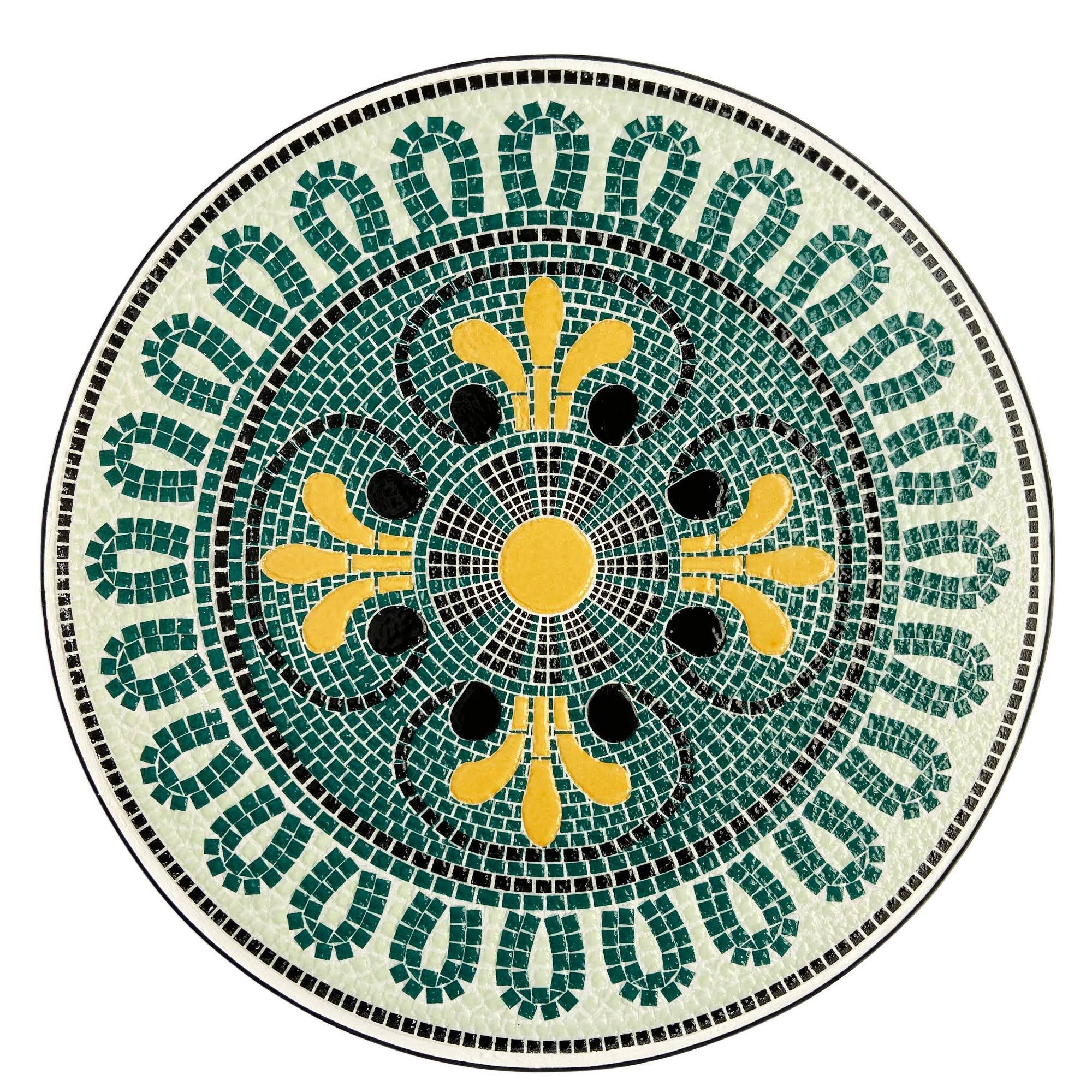 Mosaic Accent Outdoor Side Table - Teal - Haven Way