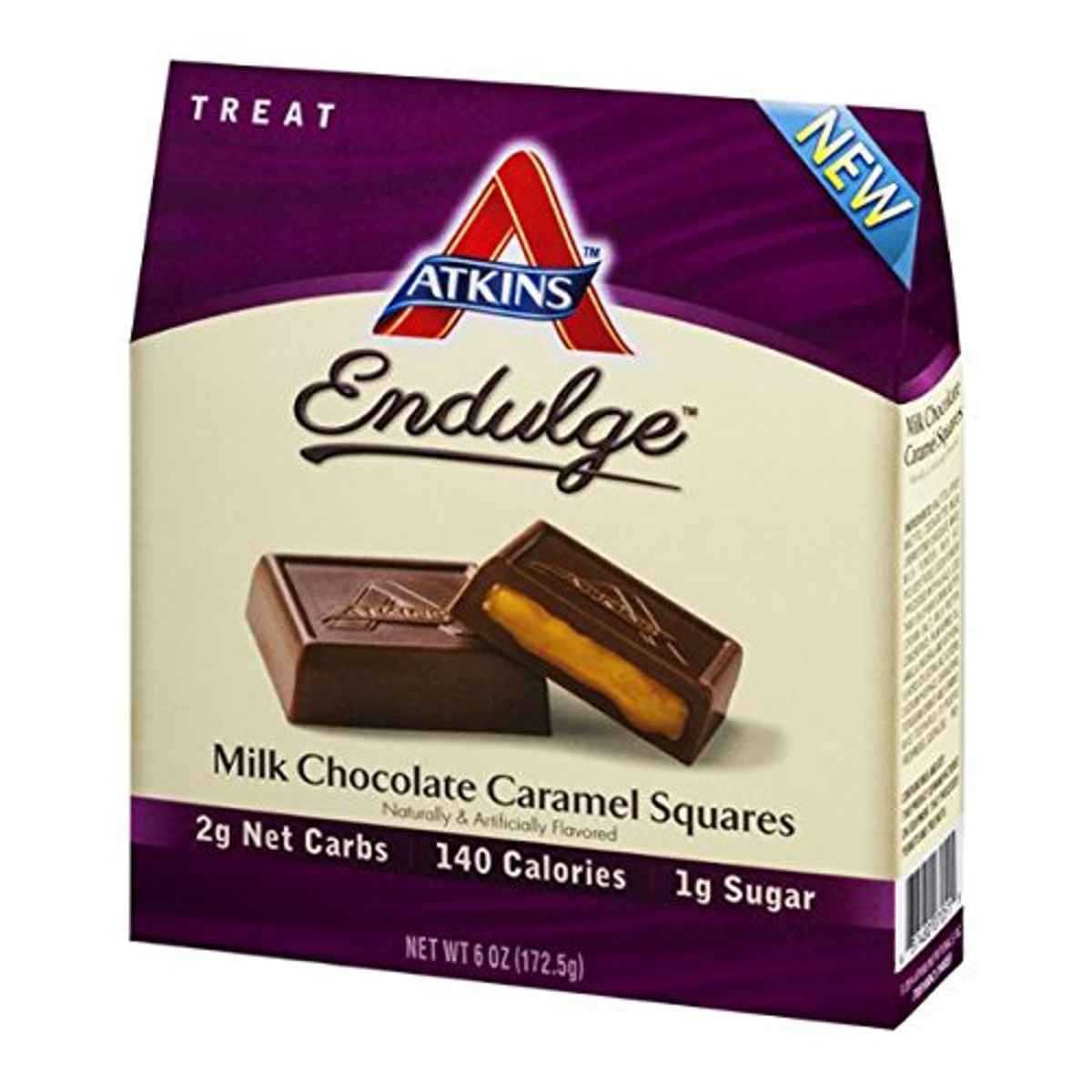 Atkins Endulge Pieces - Milk Chocolate Caramel Squares - 5 oz - 1 Case Pack of 2