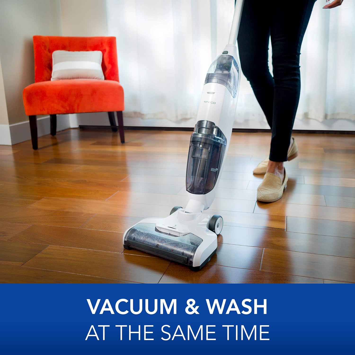 Tineco iFloor Complete Cordless Wet Dry Vacuum Cleaner and Mop, Powerful One-Step Cleaning for Hard Floors, Great for Sticky Messes and Pet Hair with Extra Accessories