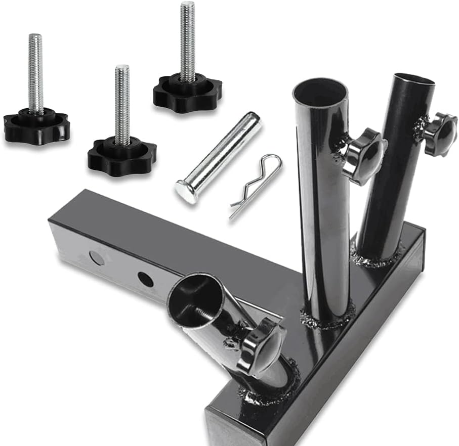 OUFKAR 3 Flag Pole Kit, Upgrade Thicken Hitch Flag Pole Holder Heavy Flag Pole Bracket with Anti-Wobble Screw for 2