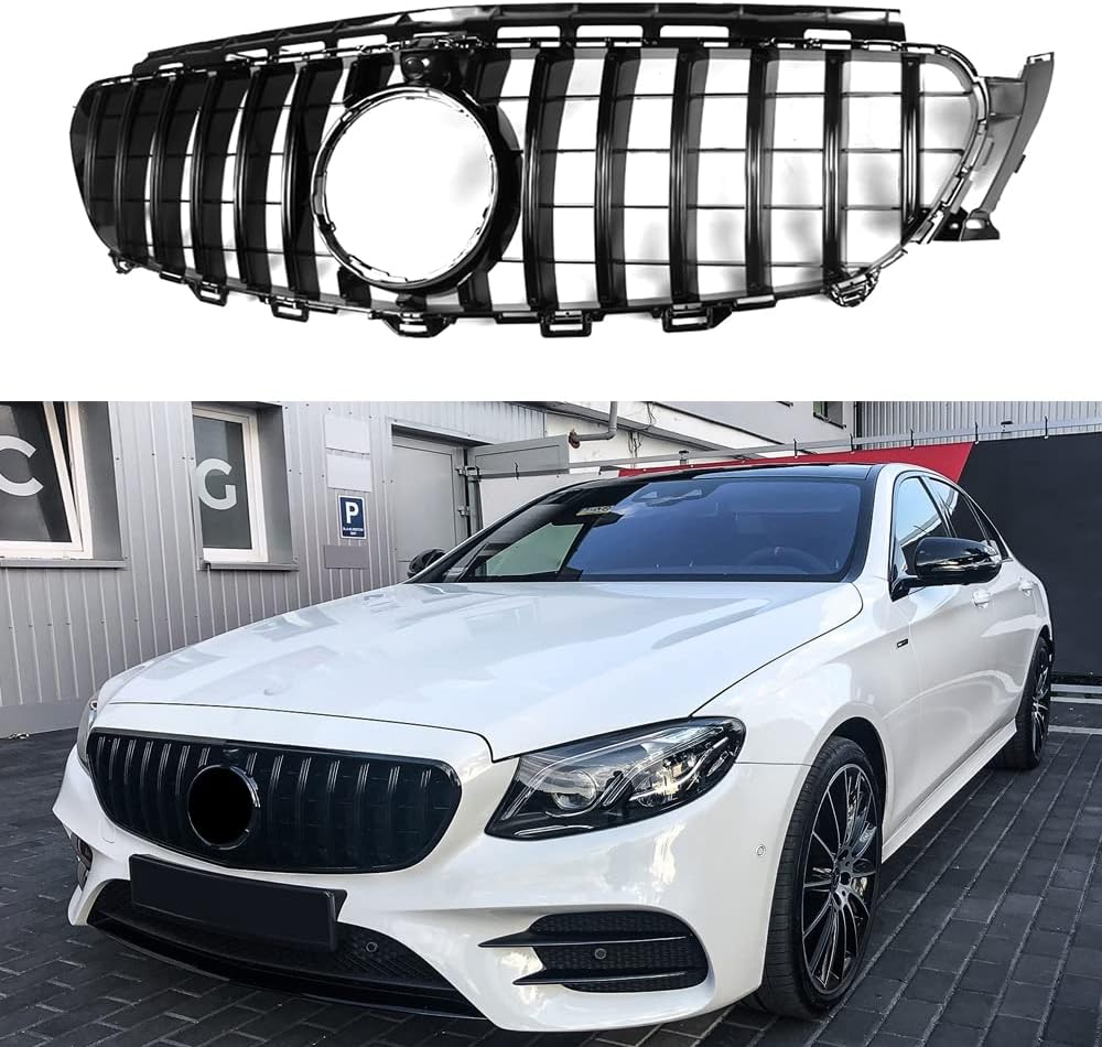 Front Grille Grill For Mercedes Benz W213 E250 E350 E400 2017-2019 (Black)