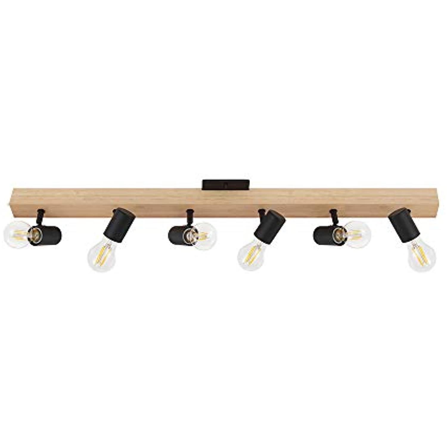 Eglo Lighting-204198A-Kingswood - 6 Light Track Light Black/Natural