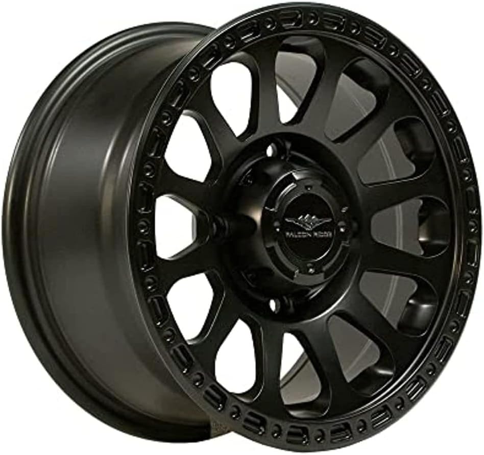 12 Spoke Simulated Bead Lock Wheel for UTV - 4/137 (Matte Black, 15x7)