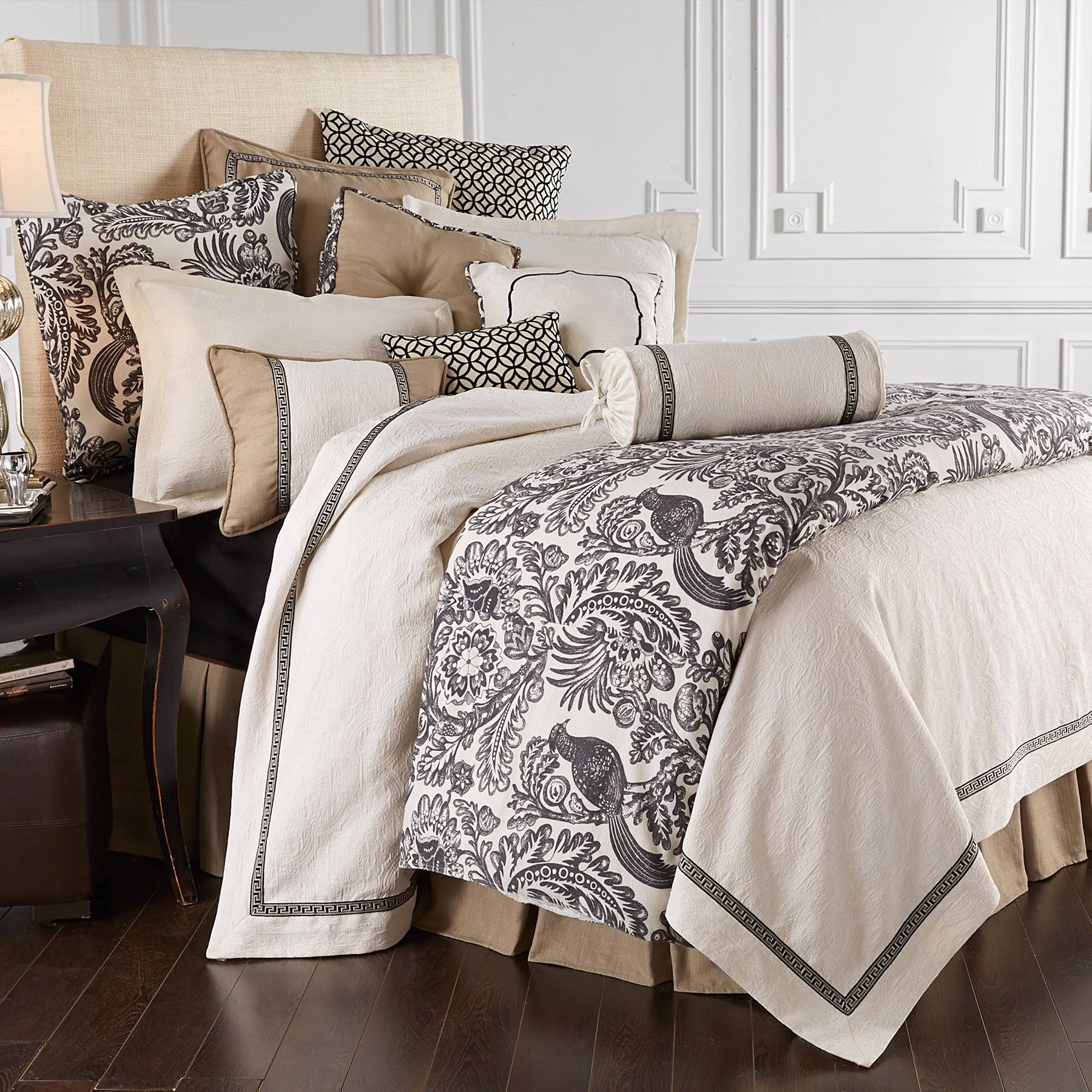 HiEnd Accents Augusta Toile Duvet - Gray - Queen