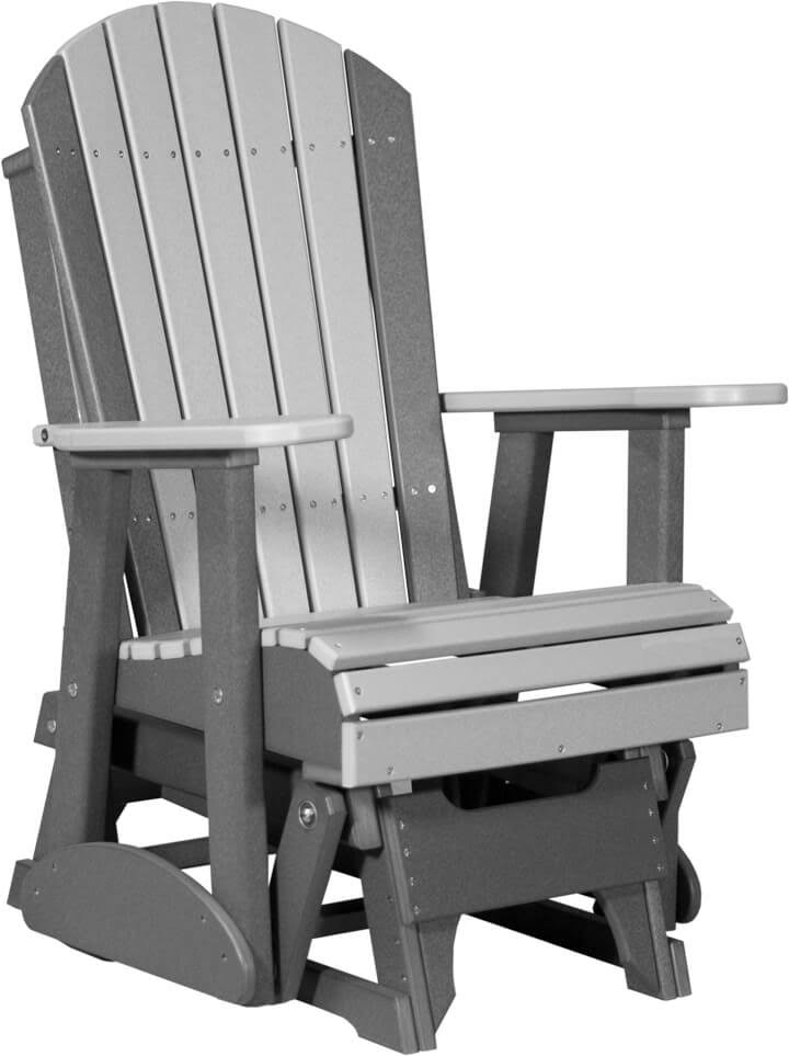 LuxCraft Recycled Plastic 2& Adirondack Glider Chair