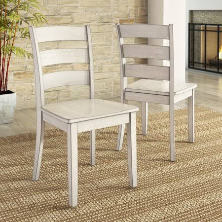 Lexington Ladder Back Dining Chair, Set of 2, Multiple Colors, White