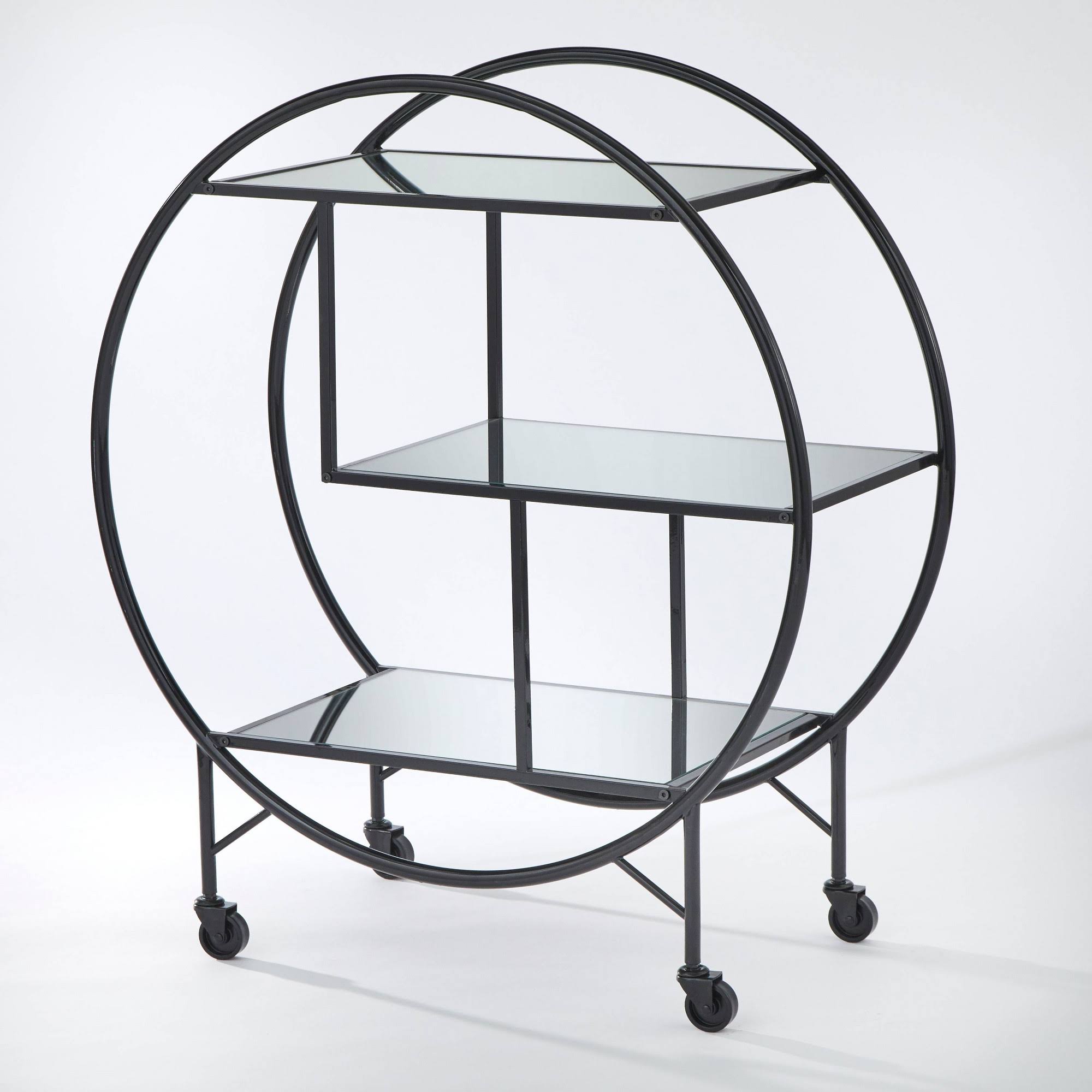 Lifestorey Bayley Bar Cart - Glossy Black