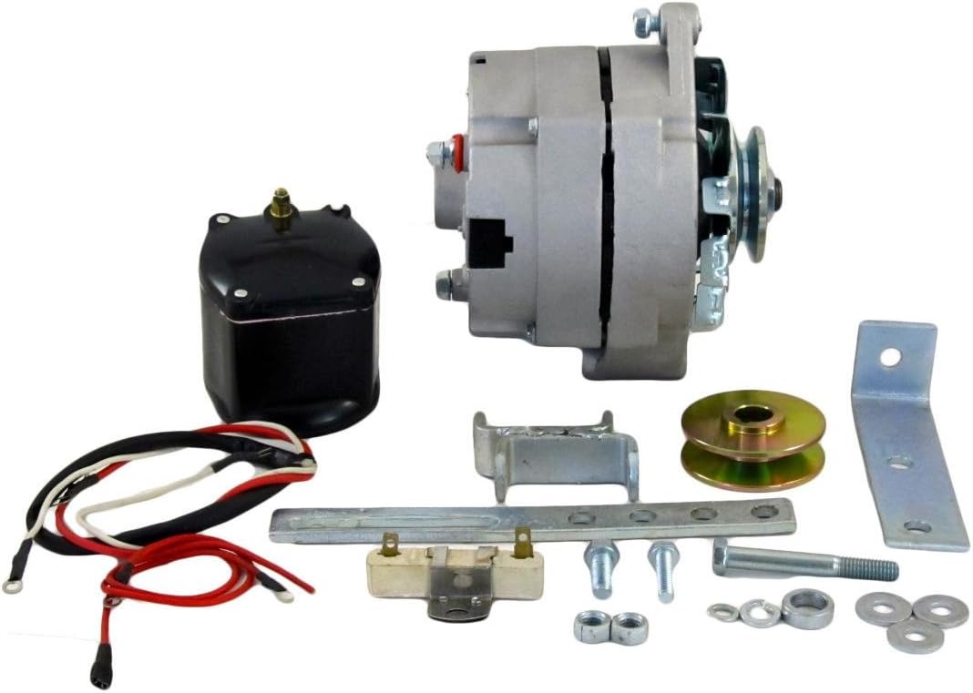 Rareelectrical NEW ALTERNATOR CONVERSION KIT COMPATIBLE WITH 1939-1951 FORD 8N TRACTORS 1100-0530 11000530 8NE10300ALT-C 8NE10300ALTC