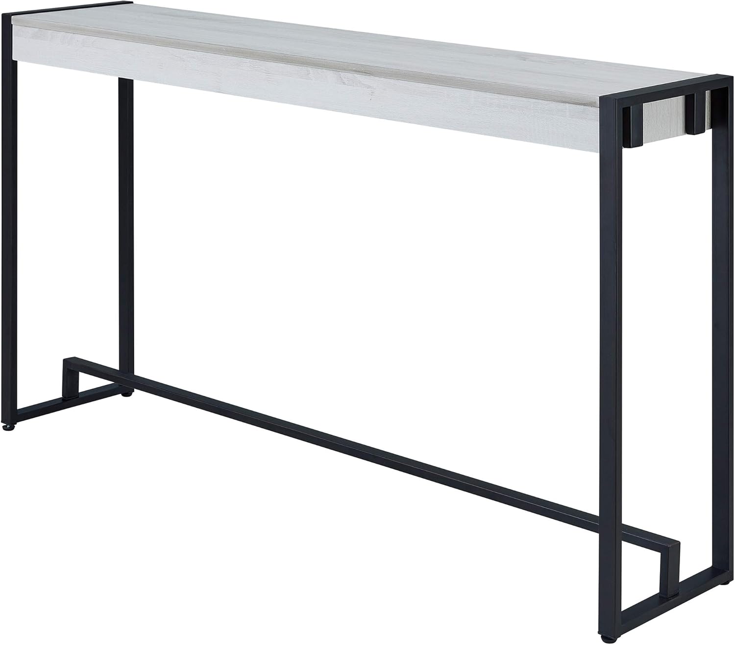Holly & Martin Macen Narrow Console Table, Distressed White/Black