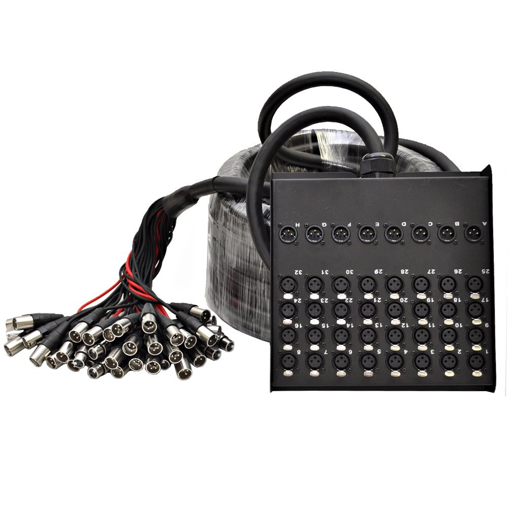 Seismic Audio SACB-32x8x100 32-Channel XLR Low Profile Circuit Board Snake Cable, 100-Feet