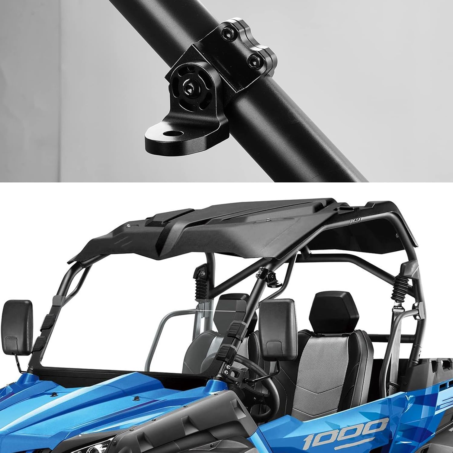 WonVon Adjustable Antenna Flag Mount Bracket Whip Light Bracket 2-Pcs for 1.75