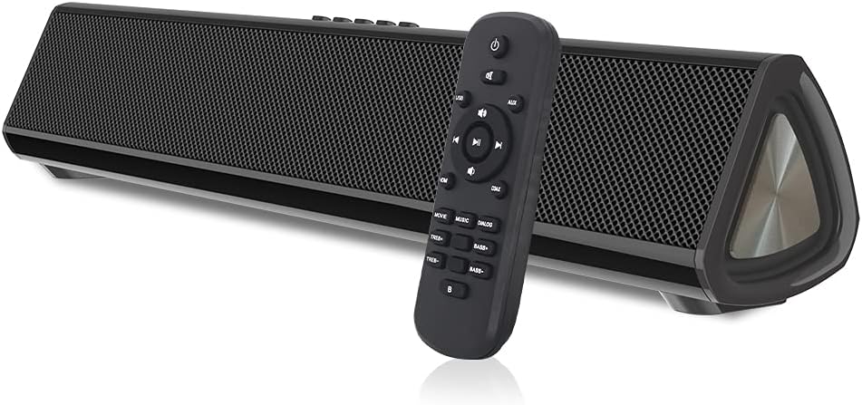 Bluetooth Sound Bar TV/Computer Speakers Wireless Wired SoundBar Home Theater Soundbar Surround Sound Speakers for TV Computer PC Projectors Tablets(Opt,AUX,Coax,USB) Pack of 2