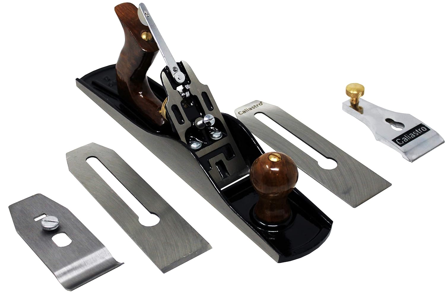 Bench Plane No. 5 - Iron Jack Plane - Fully Adjustable Wood Hand Planer, 14-Inches Long with 2-Inch Cutter, Includes 2 Blades