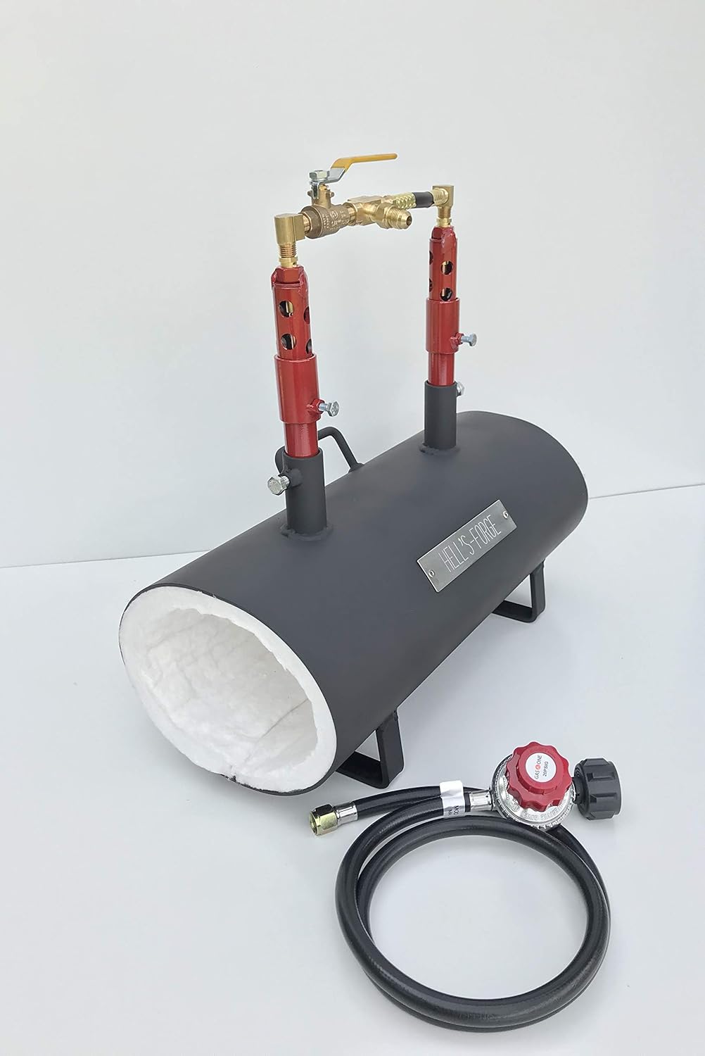 Hell's Forge Portable Propane Forge Double Burner Large Capacity Knife and Tool Making Farrier Forge MADE IN THE USA
