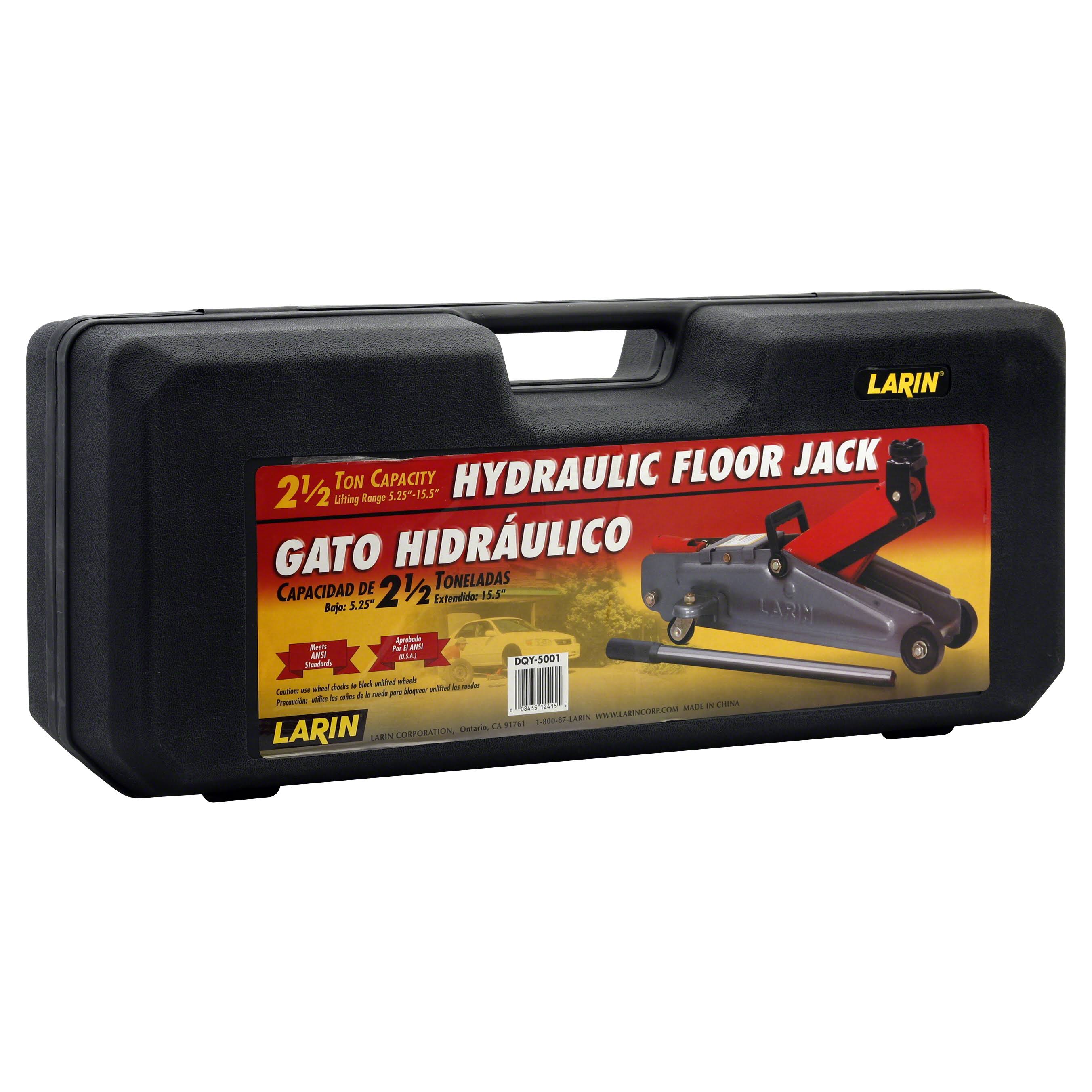 Larin Floor Jack, Hydraulic, 2-1/2 Ton Capacity