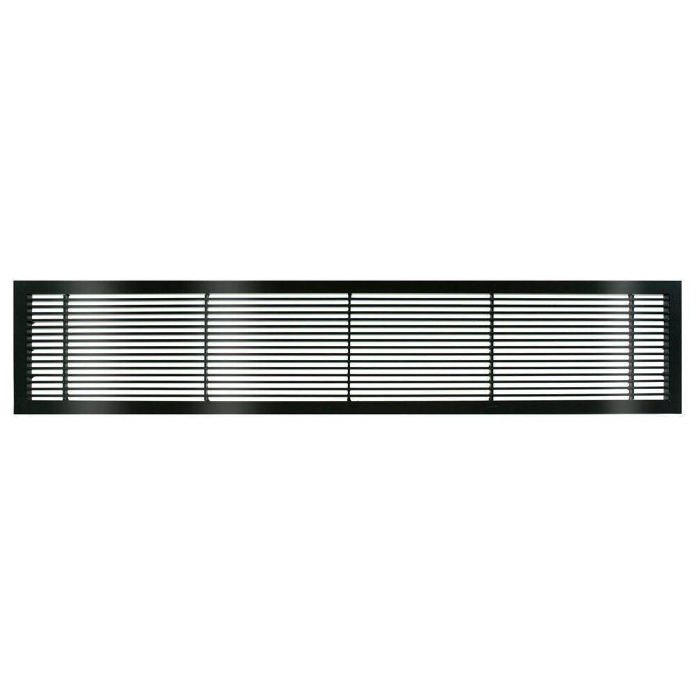 Architectural Grille 100121205 AG10 Series 12x22 x 12x22 Solid Aluminum Fixed Bar Supply/Return Air Vent GRILLE, Black-Gloss