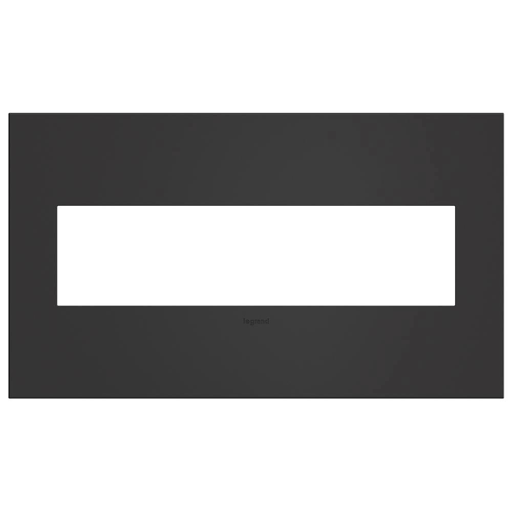 Legrand - AWC4GSBL4 - 4-Gang Wall Plate - Adorne - Satin Black