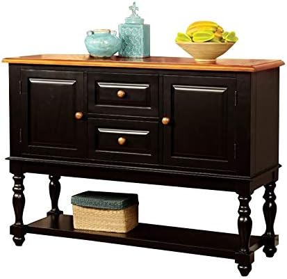 BOWERY HILL Sideboard in Black and Antique Oak