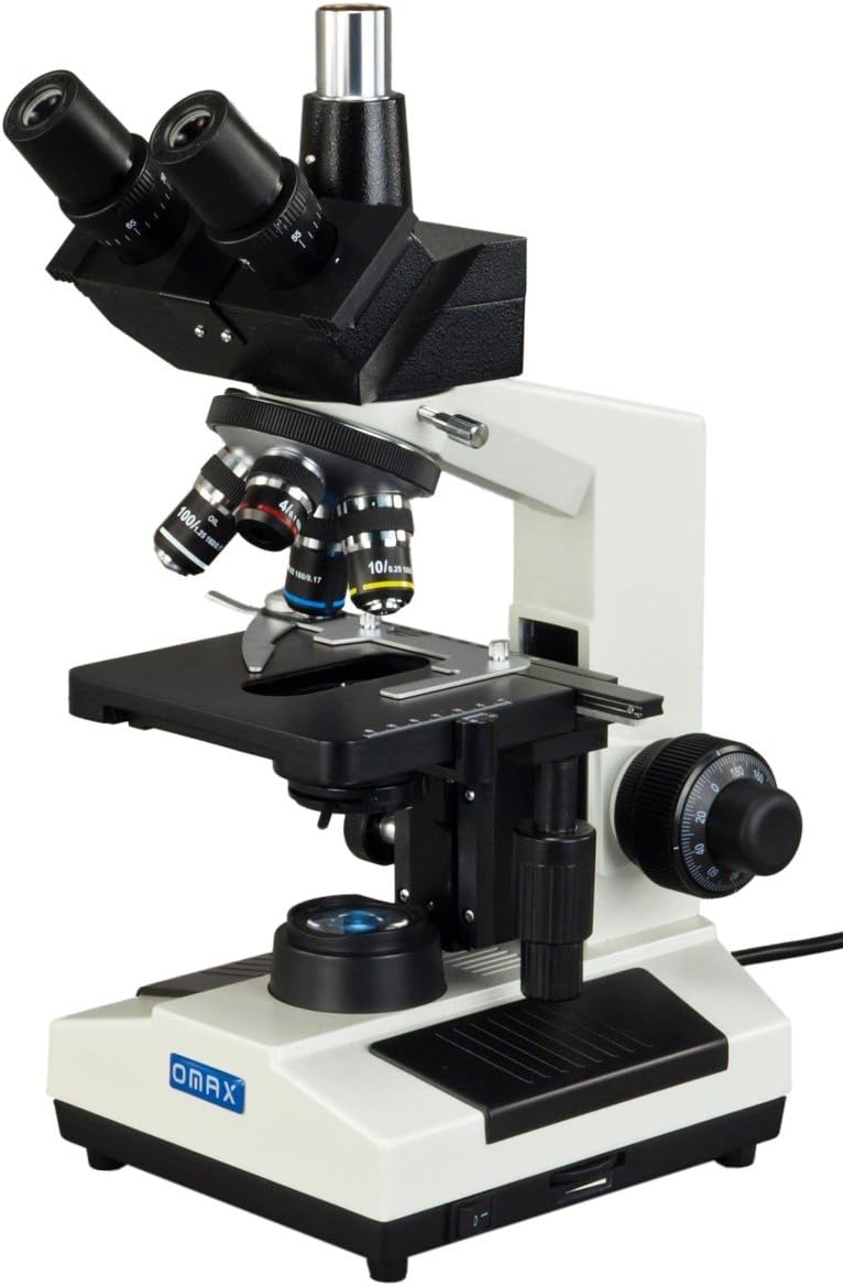 OMAX 40X-2000X Trinocular Biological Compound Microscope with Replaceable LED Light