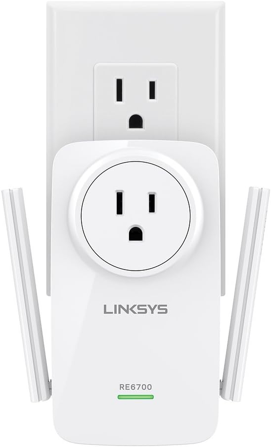 Linksys WiFi Extender, WiFi 5 Range Booster, Dual-Band Booster, 2,500 Sq. ft Coverage, Speeds up to (AC1900) 1.9Gbps - RE7000